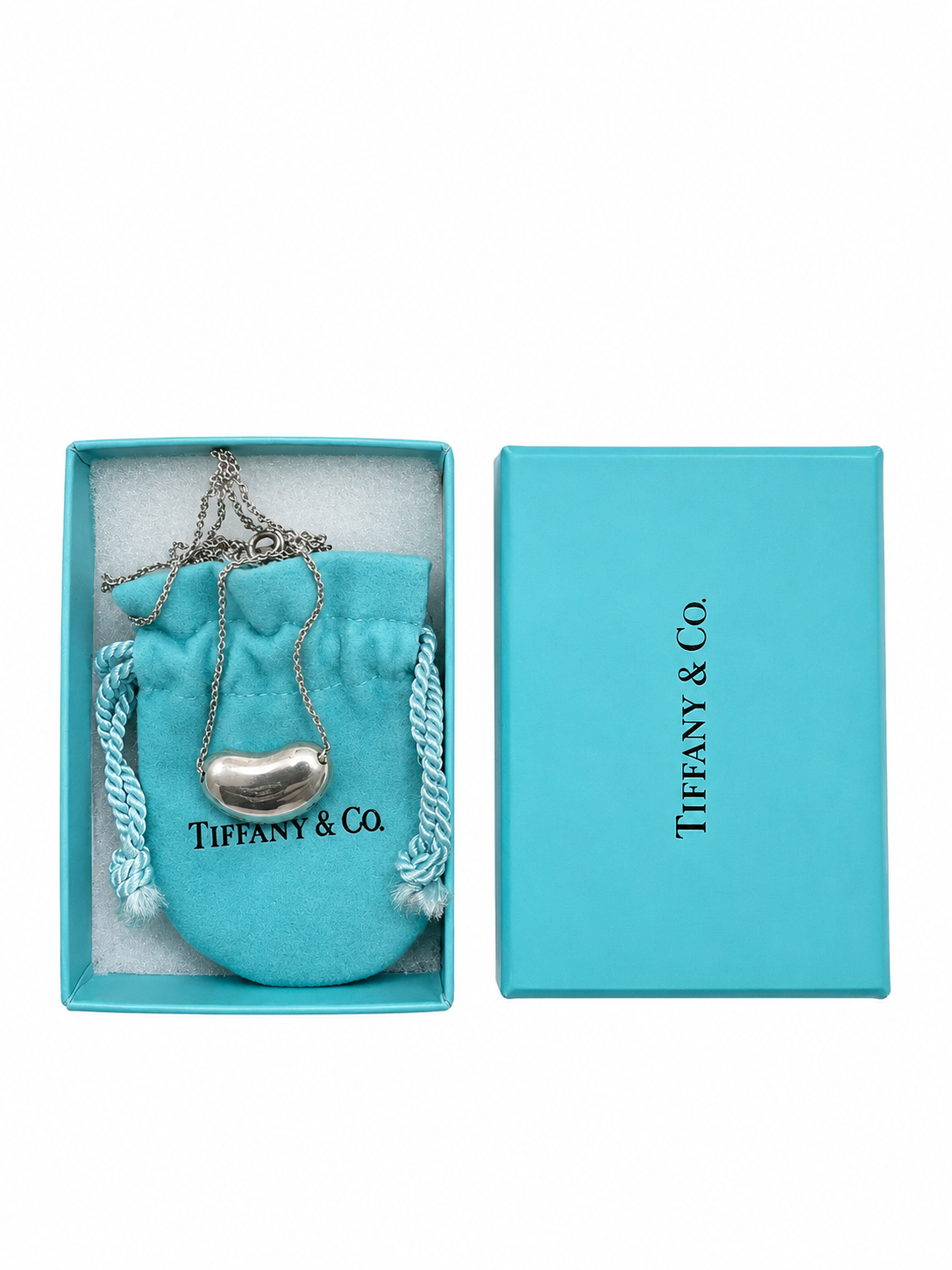 Tiffany & Co. Bean Necklace Elsa Peretti Silver