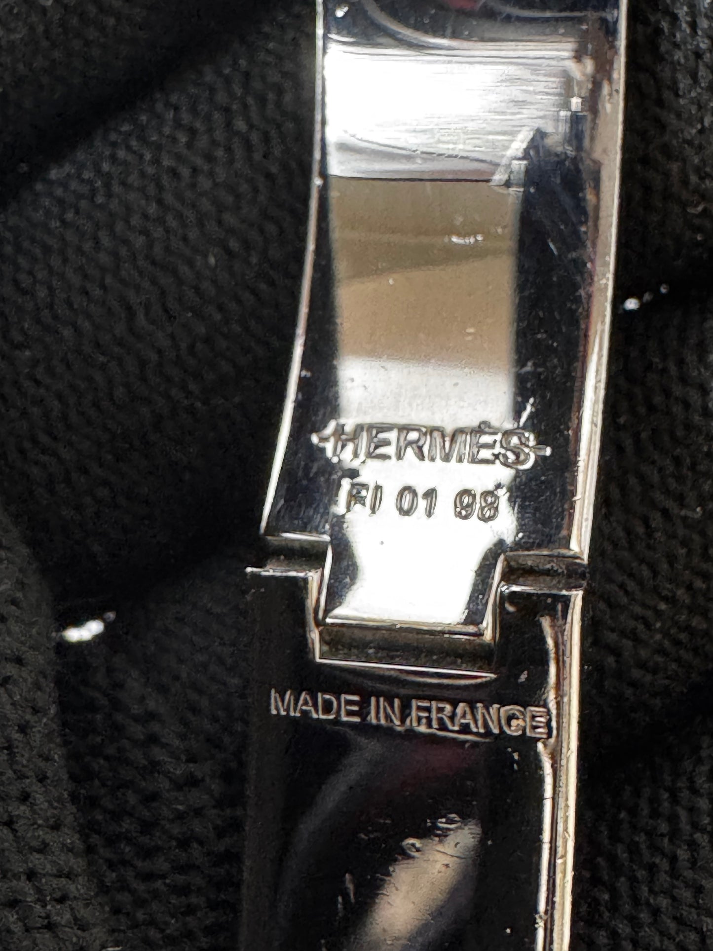Hermes Clic Clac H White Enamel Palladium Plated Narrow Bracelet PM
