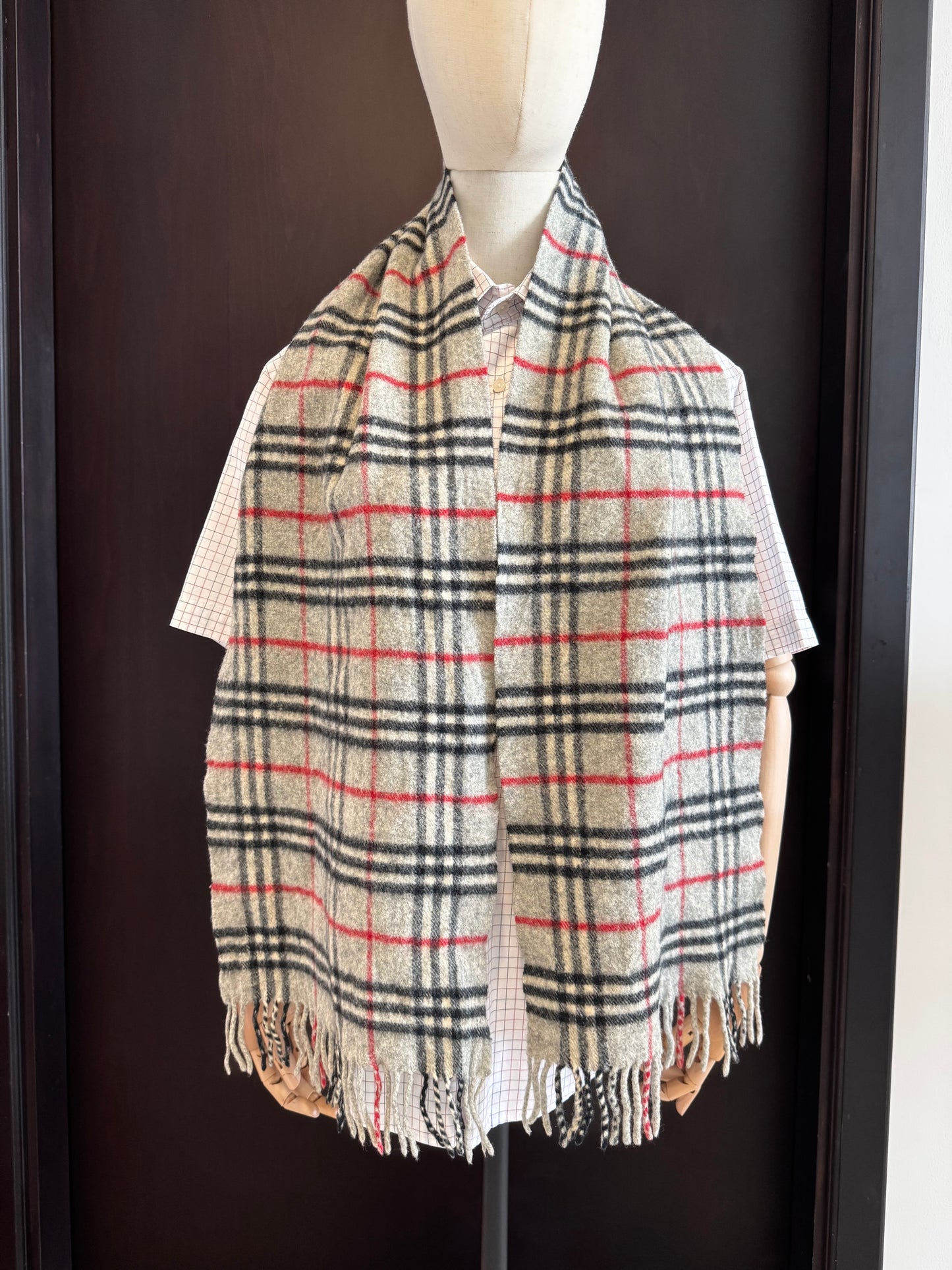 Burberry checked scarf lambswool