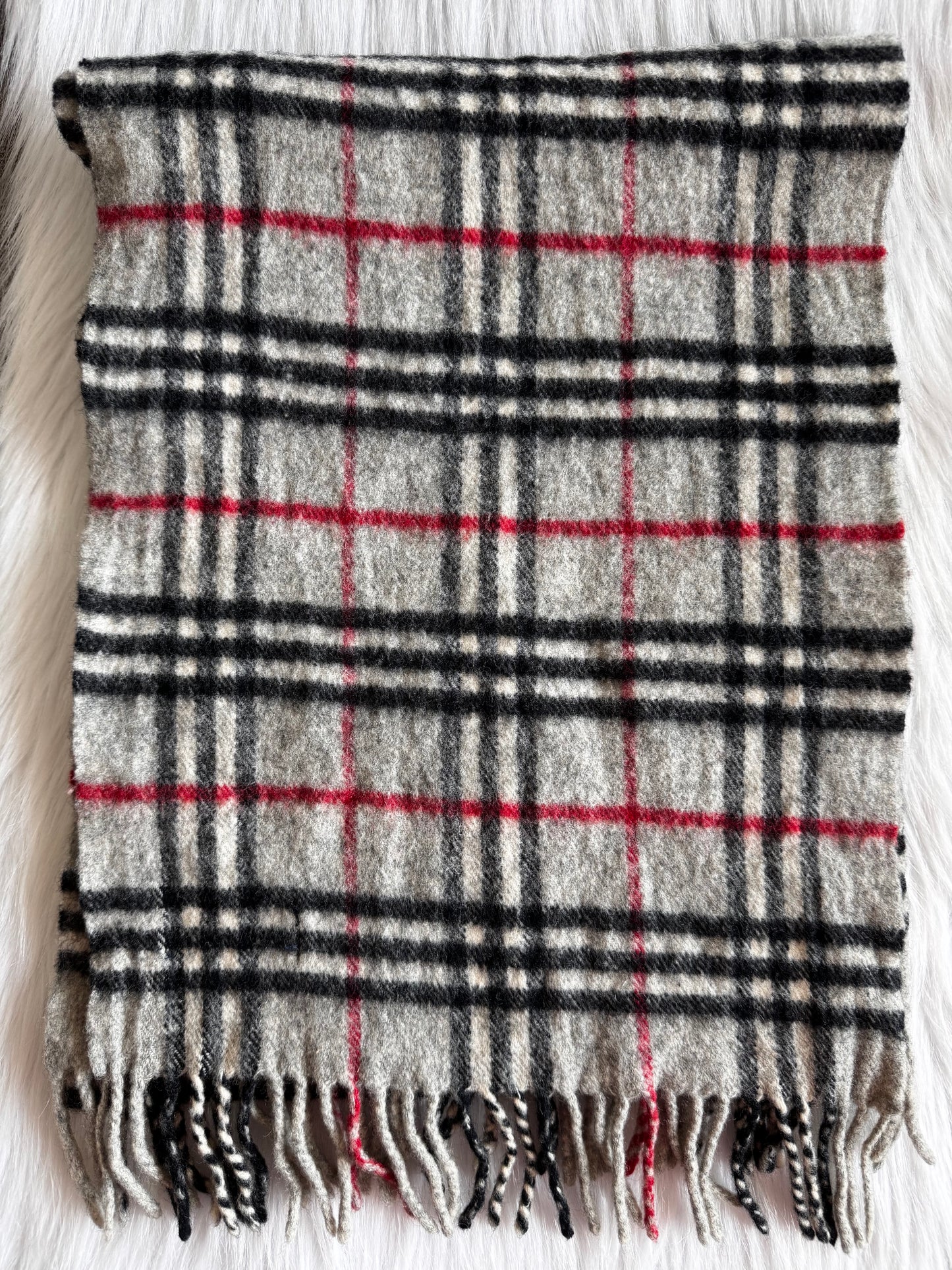 Burberry checked scarf lambswool
