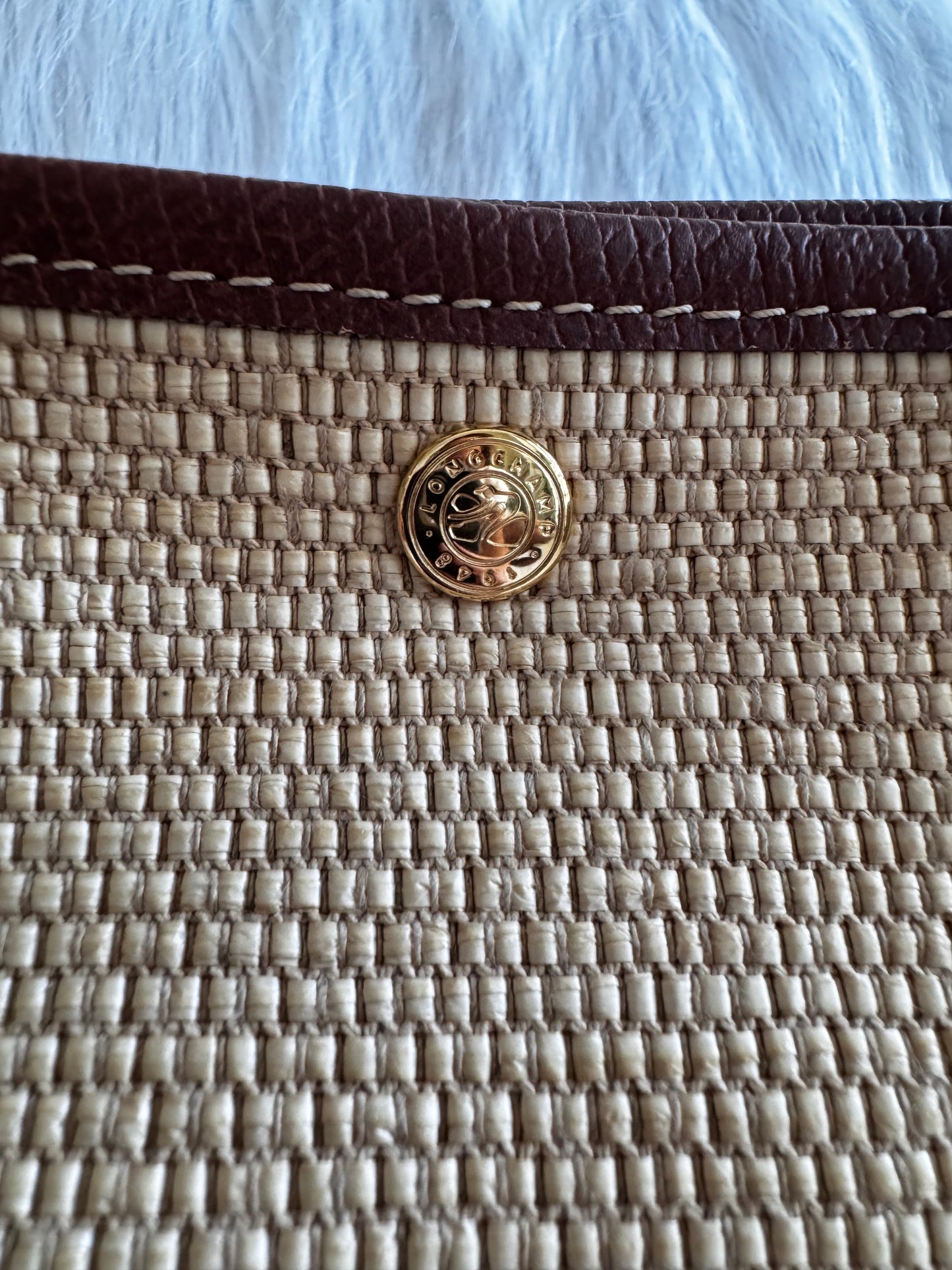 Longchamp Small Le Panier Pliage Basket Bag with strap