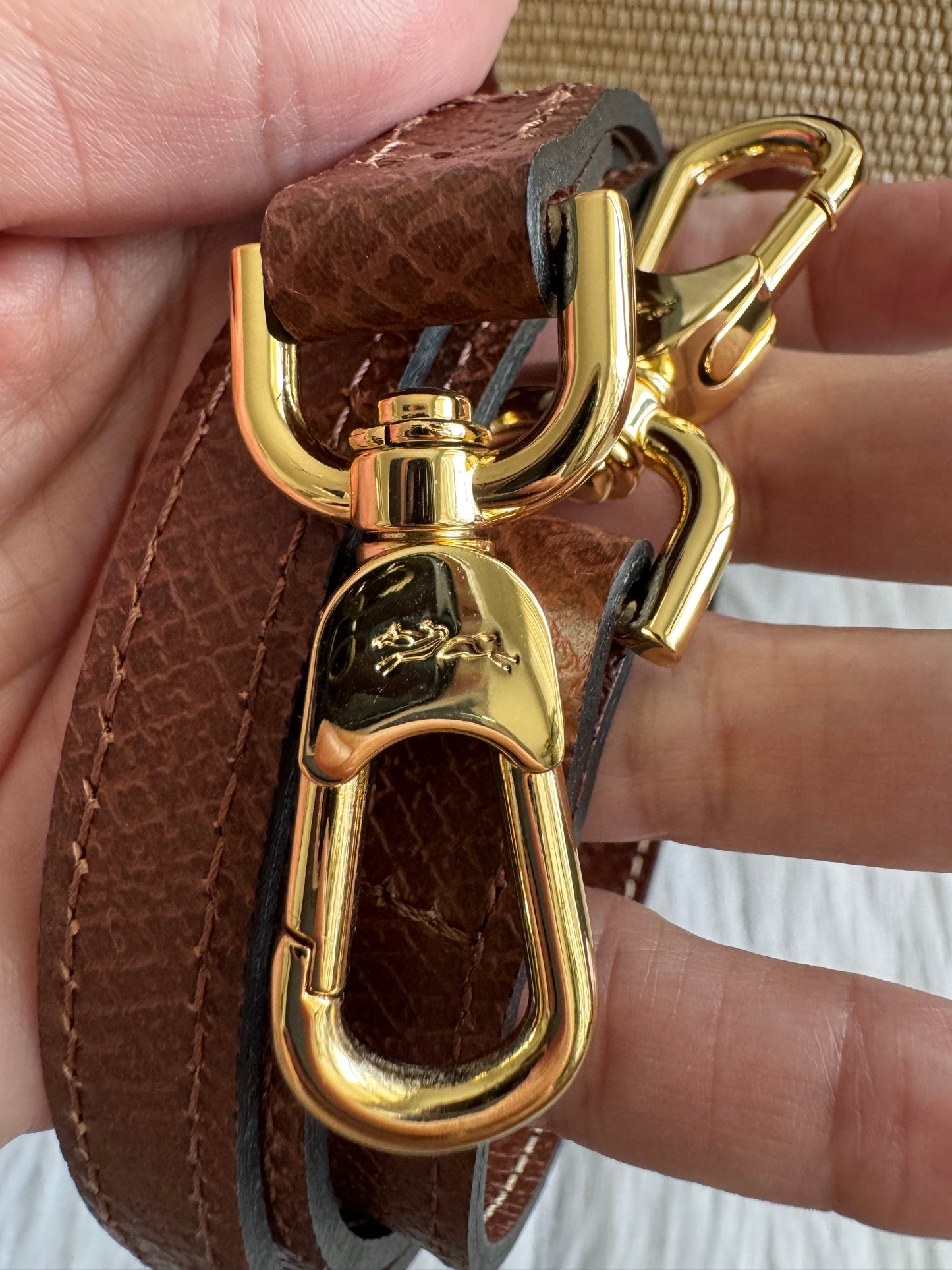 Longchamp Small Le Panier Pliage Basket Bag with strap