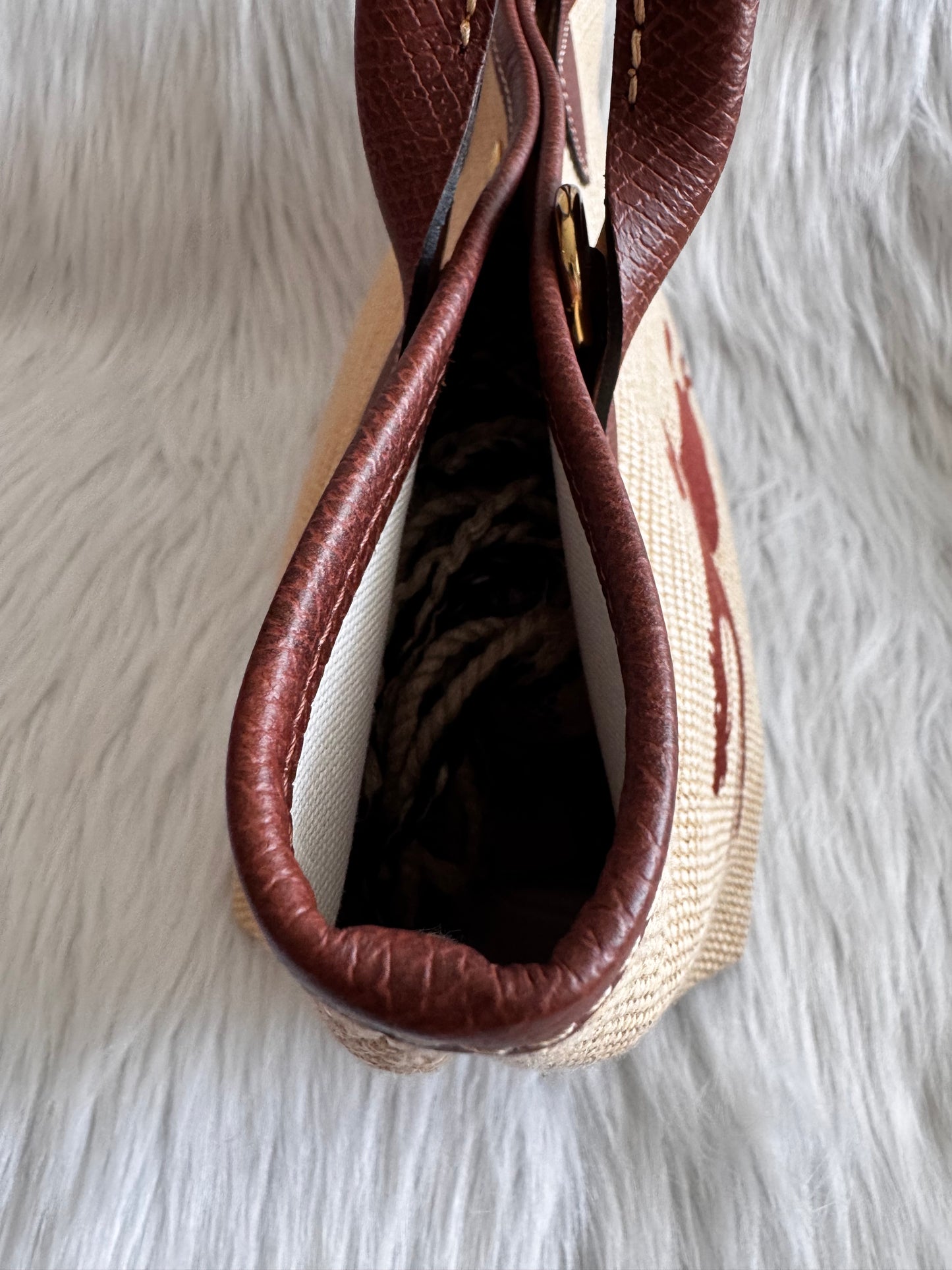 Longchamp Small Le Panier Pliage Basket Bag with strap