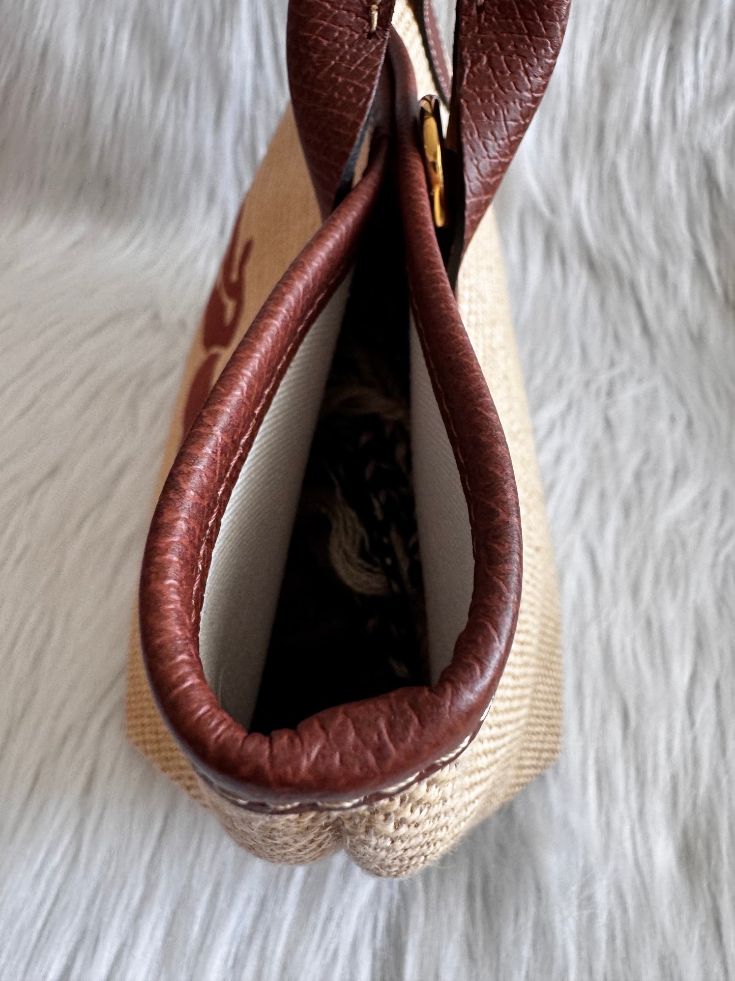 Longchamp Small Le Panier Pliage Basket Bag with strap