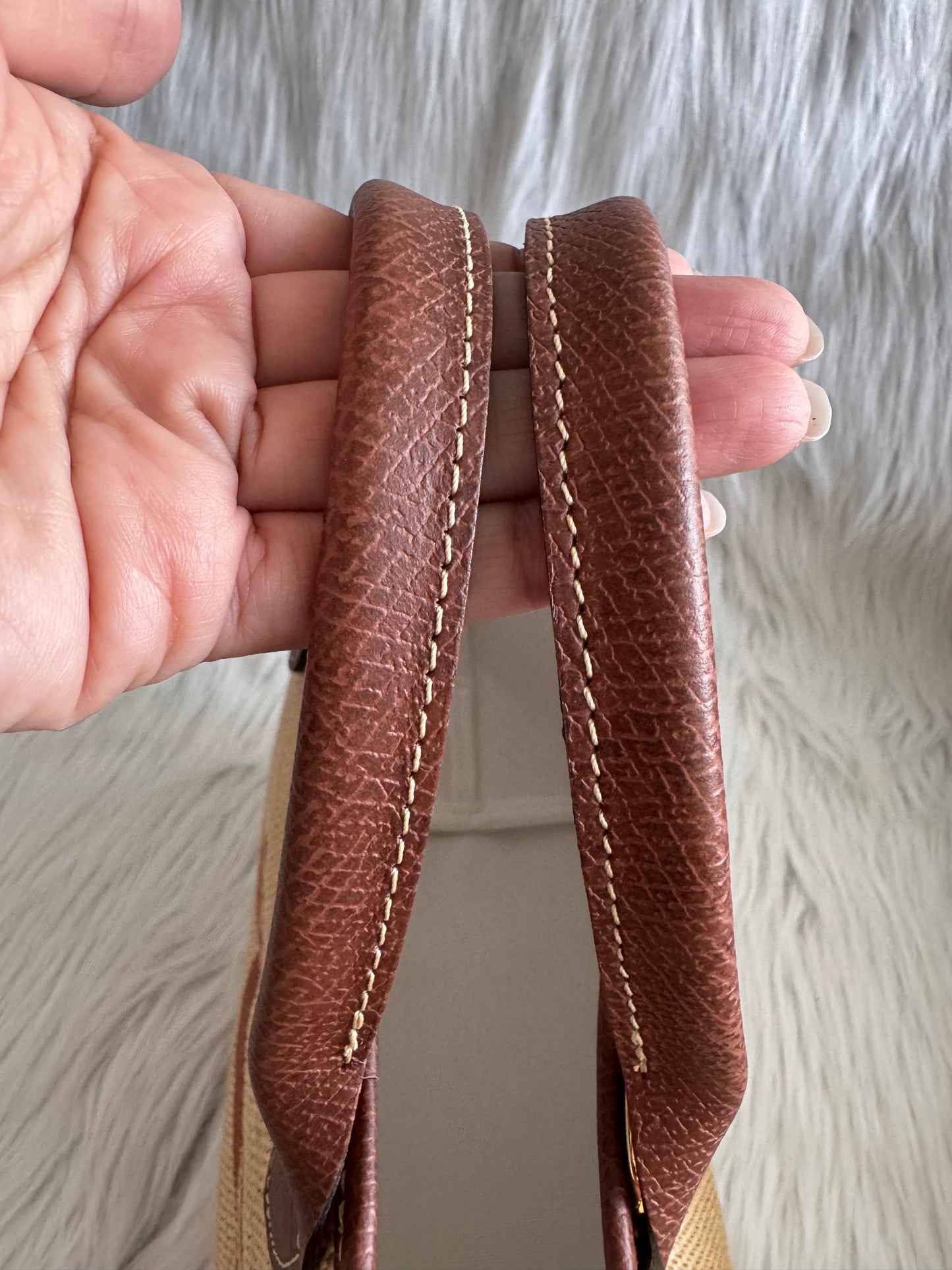 Longchamp Small Le Panier Pliage Basket Bag with strap