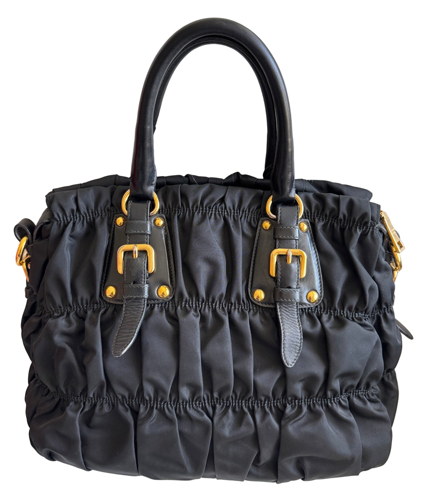 Prada Nylon Quilted Black Handbag