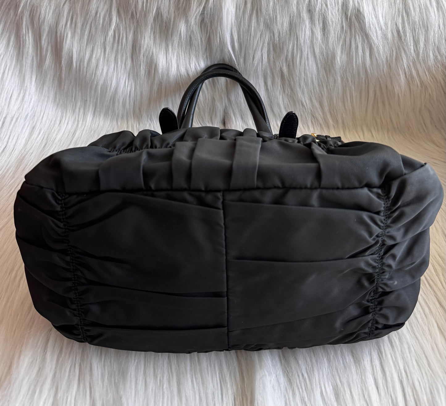 Prada Nylon Quilted Black Handbag