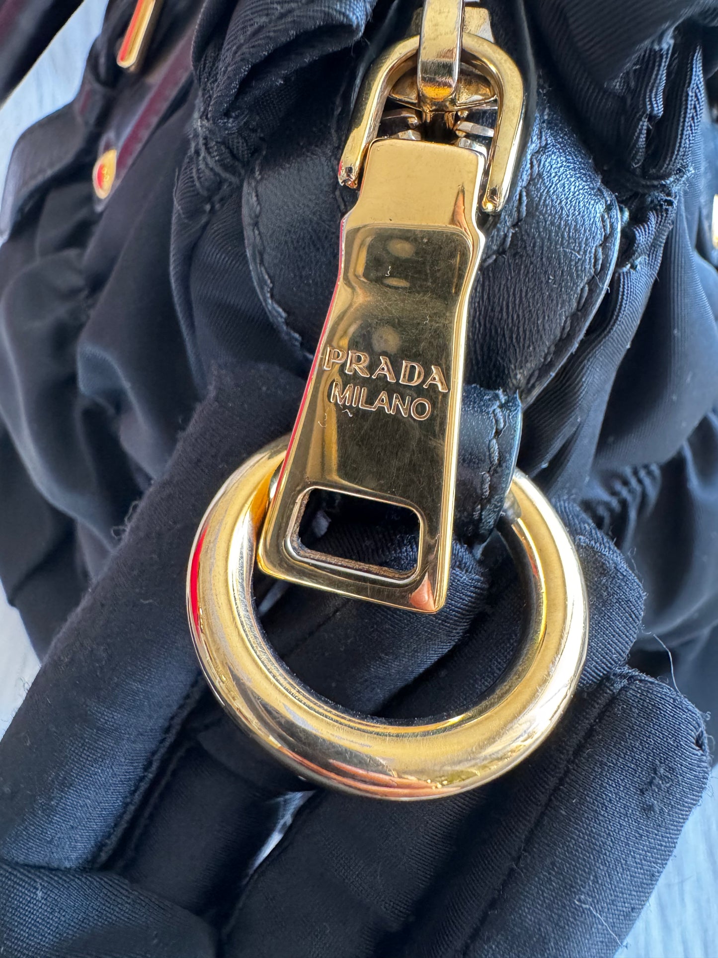 Prada Nylon Quilted Black Handbag