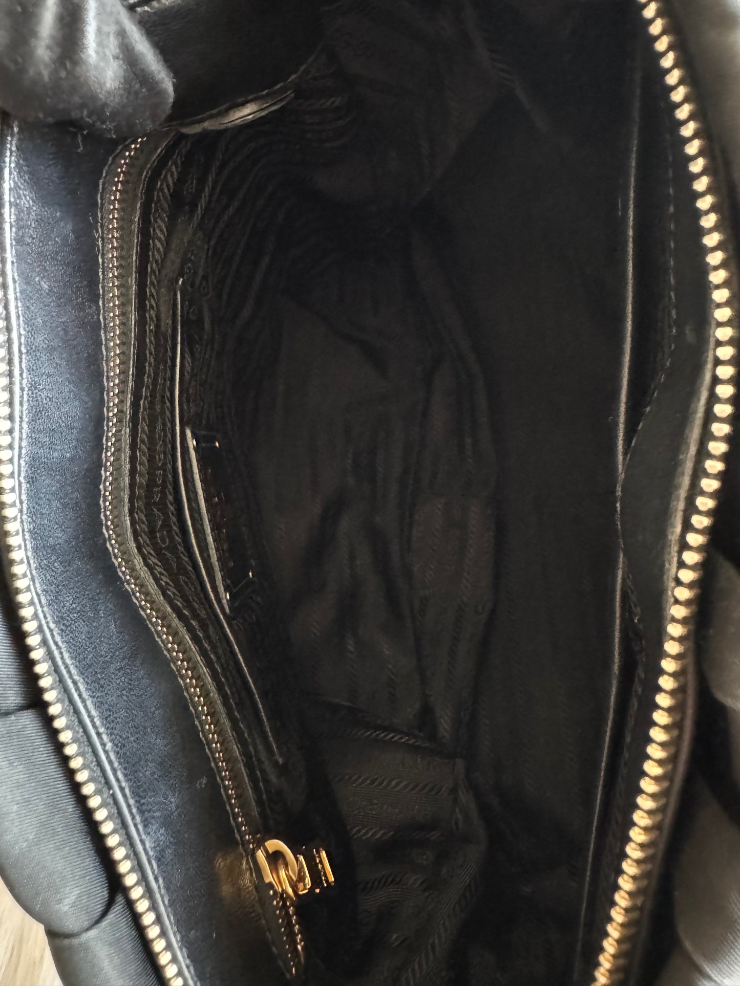 Prada Nylon Quilted Black Handbag