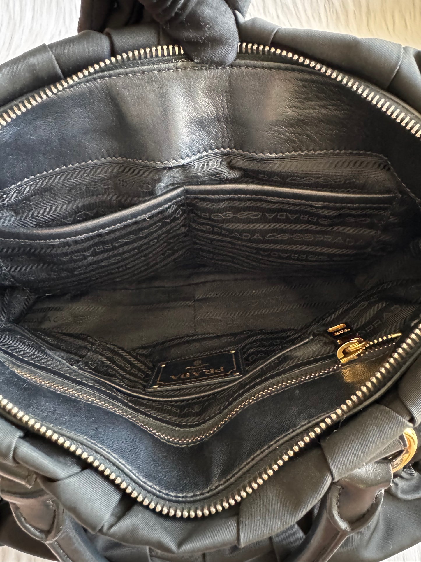 Prada Nylon Quilted Black Handbag