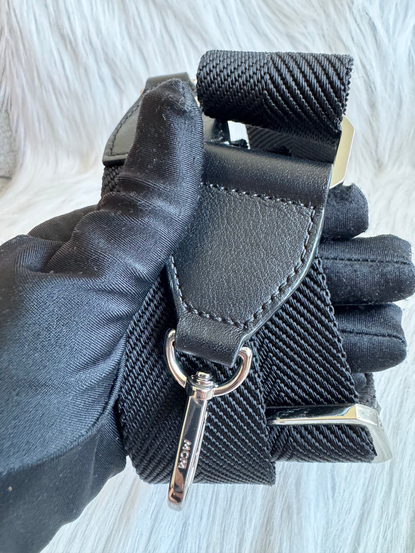 MCM Aren Large Tote Black Two Way Bag