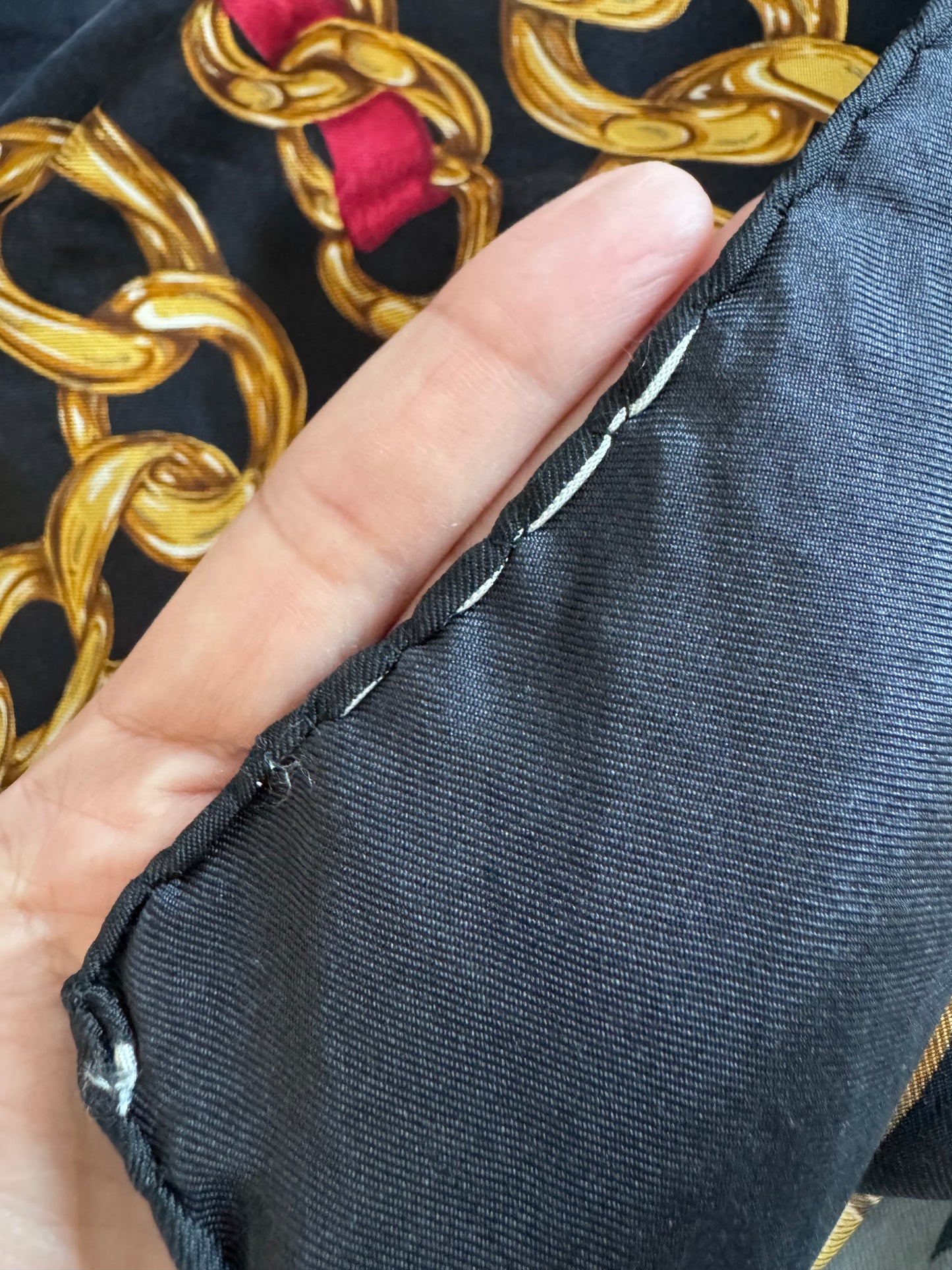 Chanel Black & Gold Chain Scarf