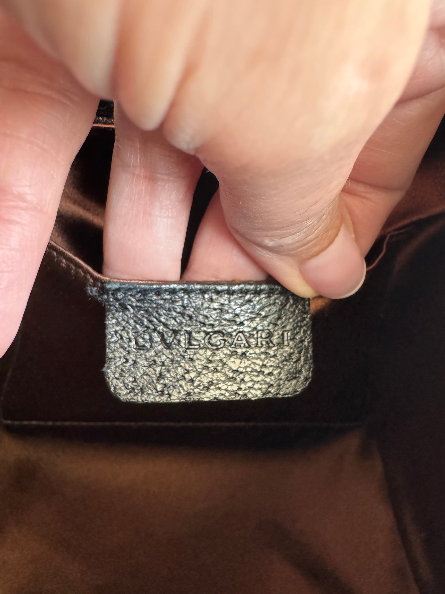 Bvlgari Black Leather B.Zero1 Cylinder Bag