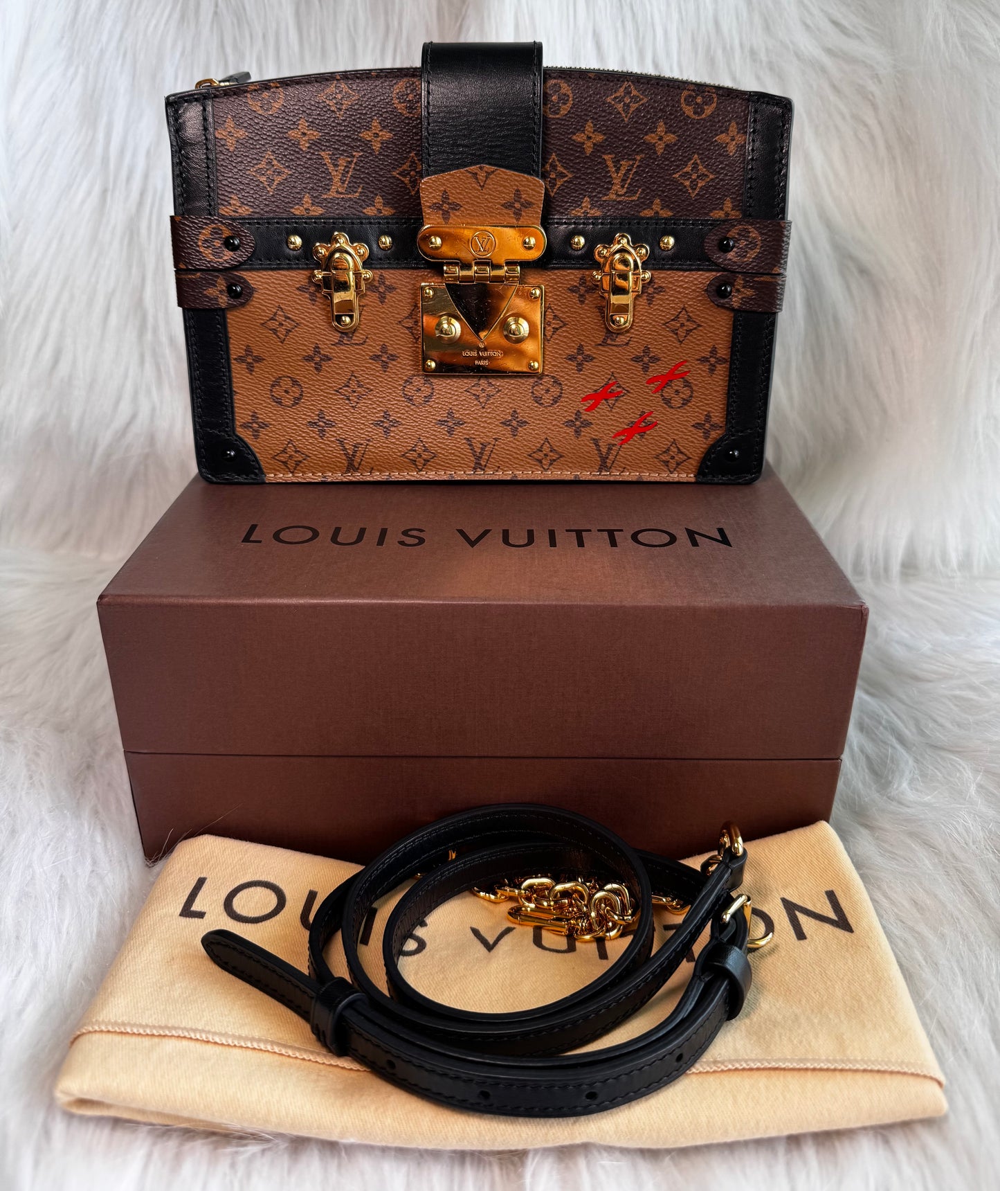 Louis Vuitton Monogram Reverse Trunk Clutch
