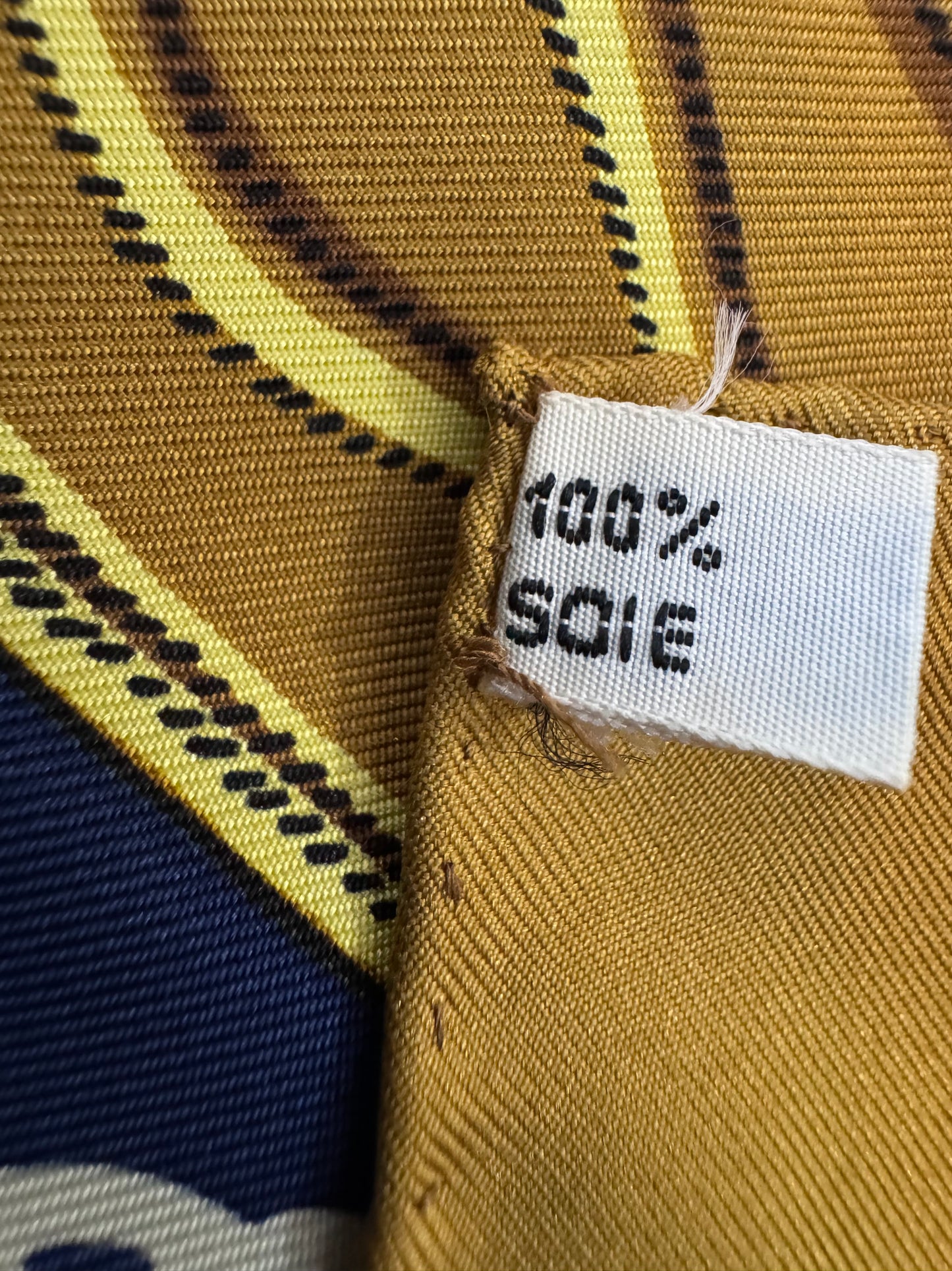 Hermes Carre 90 Maillons - Blue/Gold
