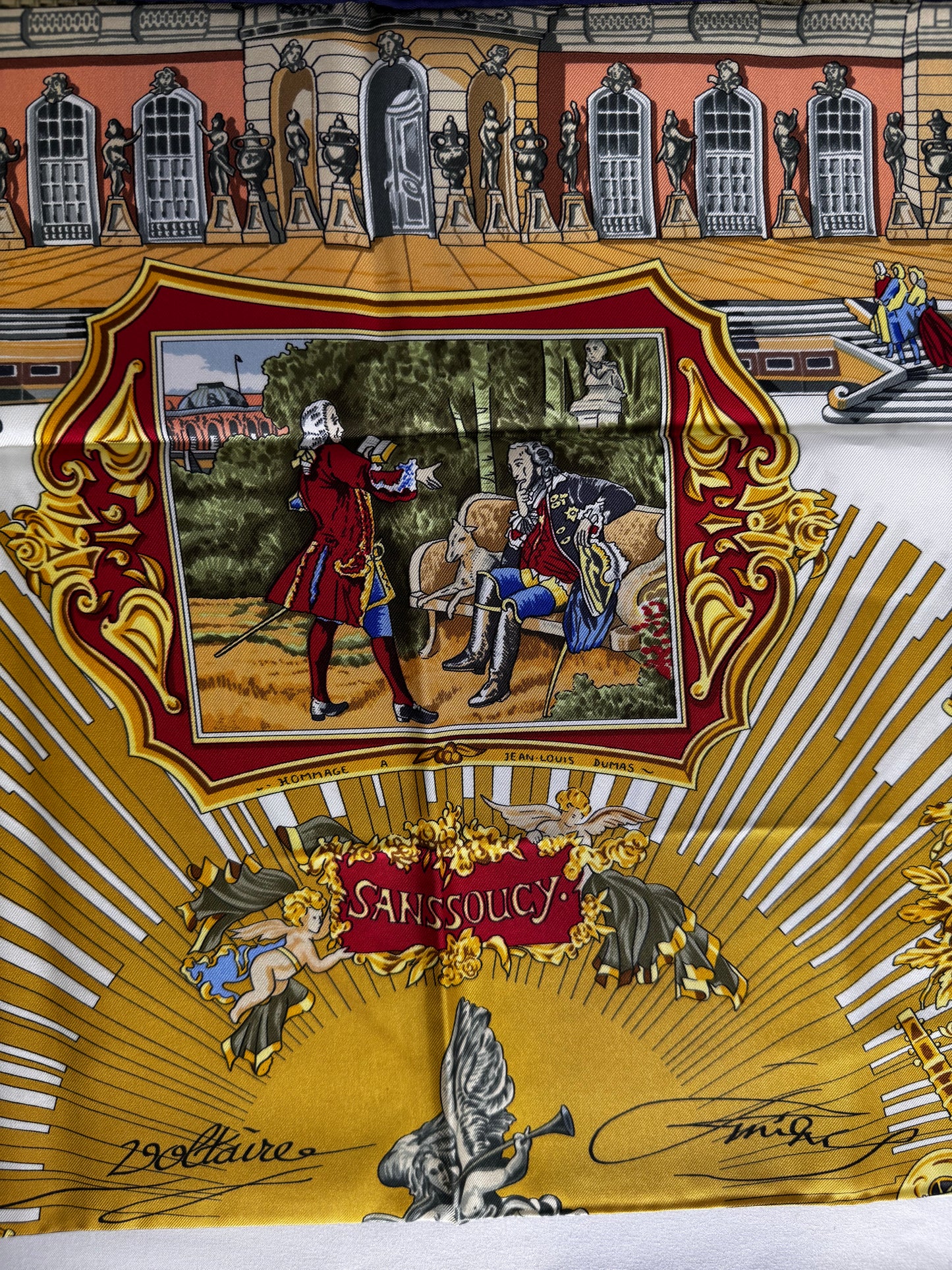 Hermes Carre 90 Sanssoucy Silk Scarf