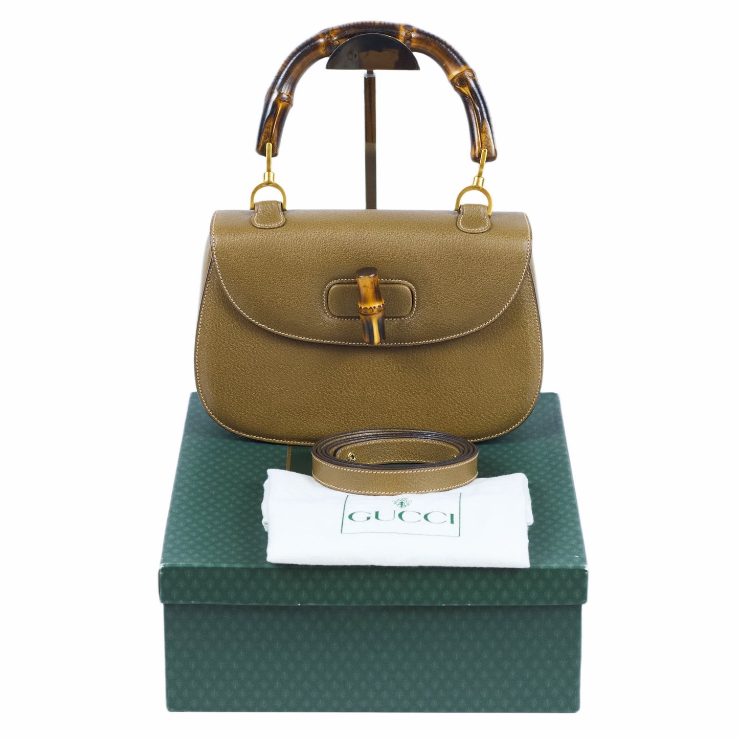Gucci Bamboo 1947 Top Handle Bag with strap