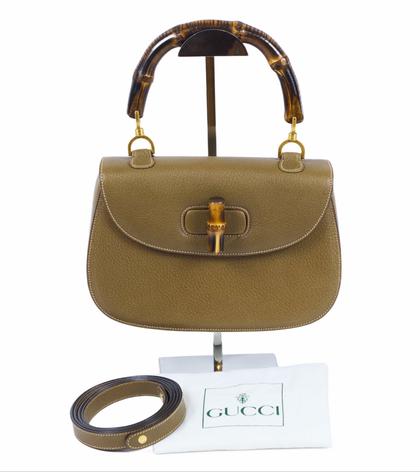 Gucci Bamboo 1947 Top Handle Bag with strap