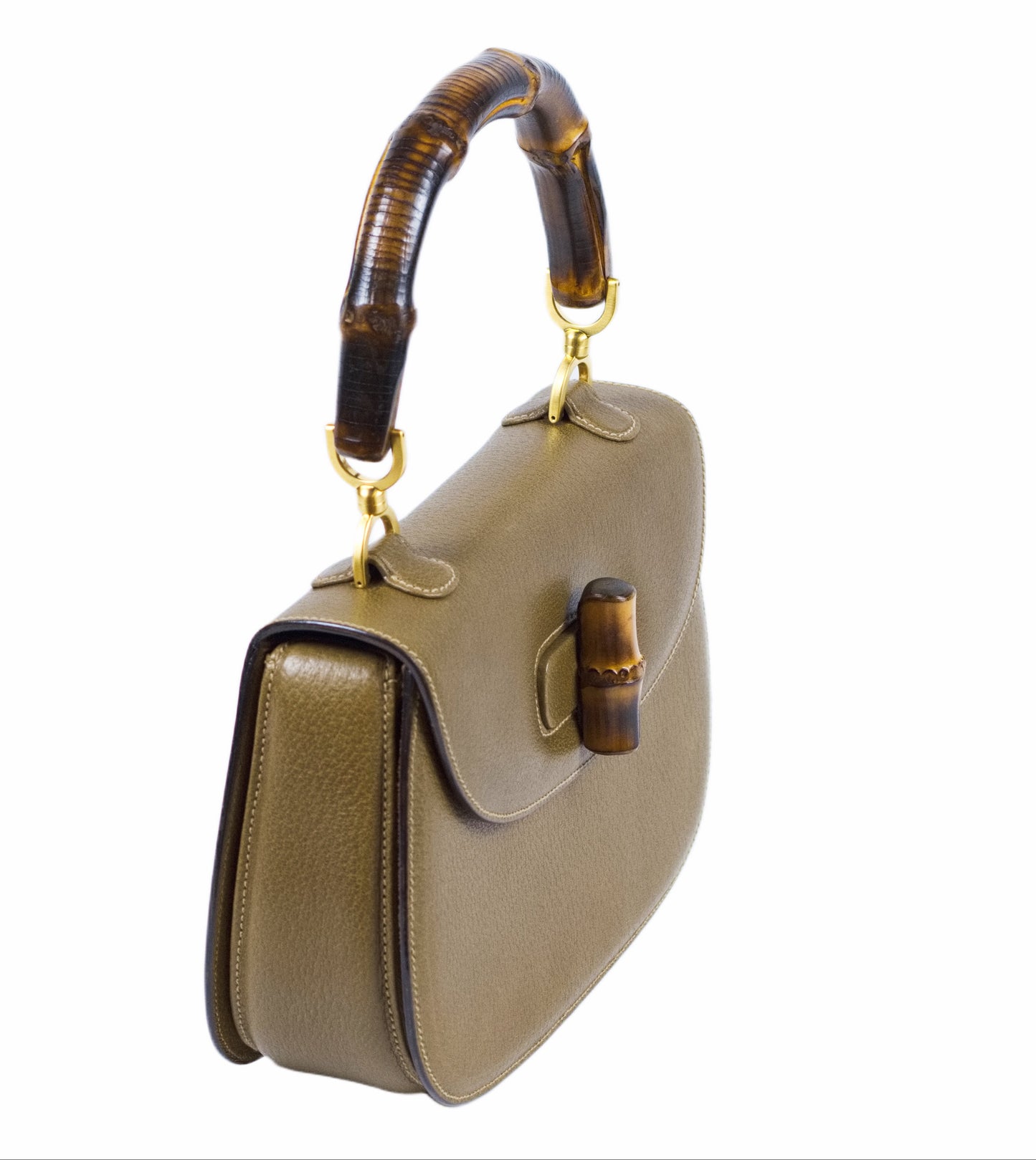 Gucci Bamboo 1947 Top Handle Bag with strap