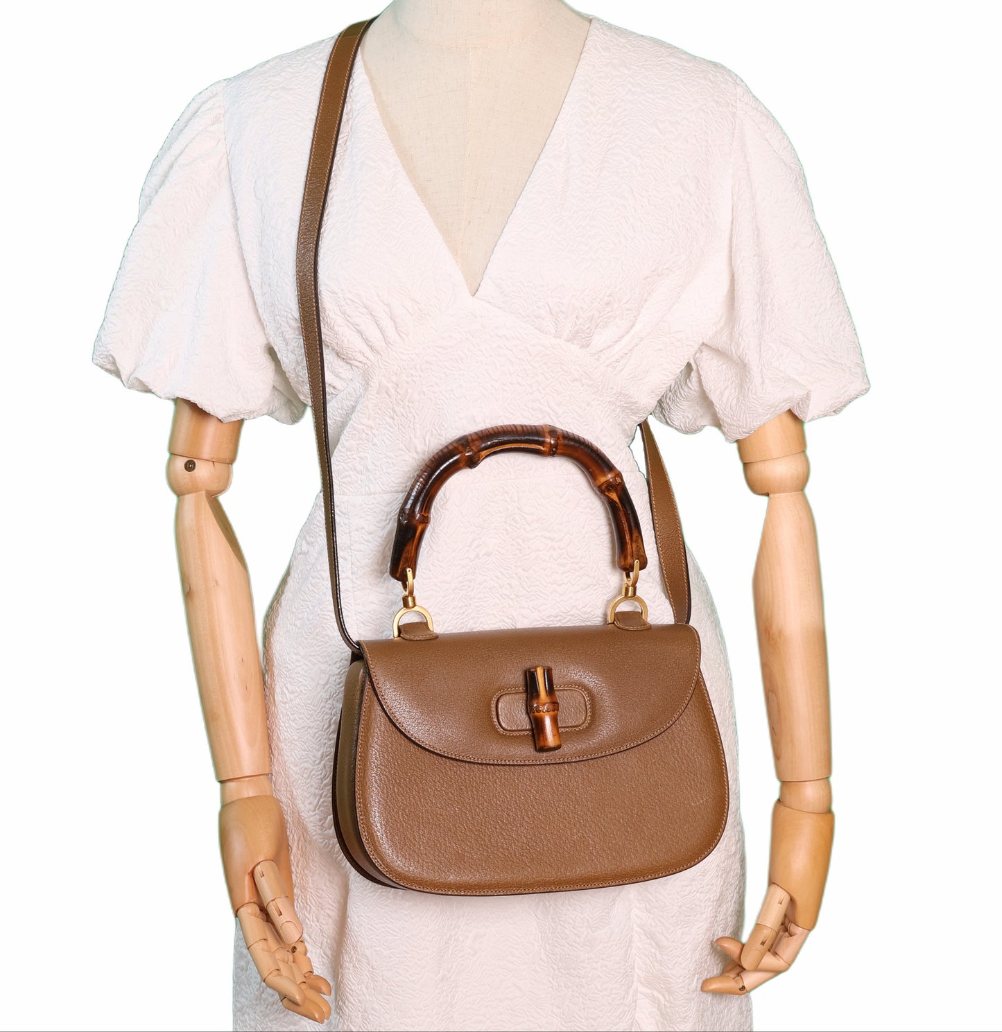 Gucci Bamboo 1947 Top Handle Bag with strap