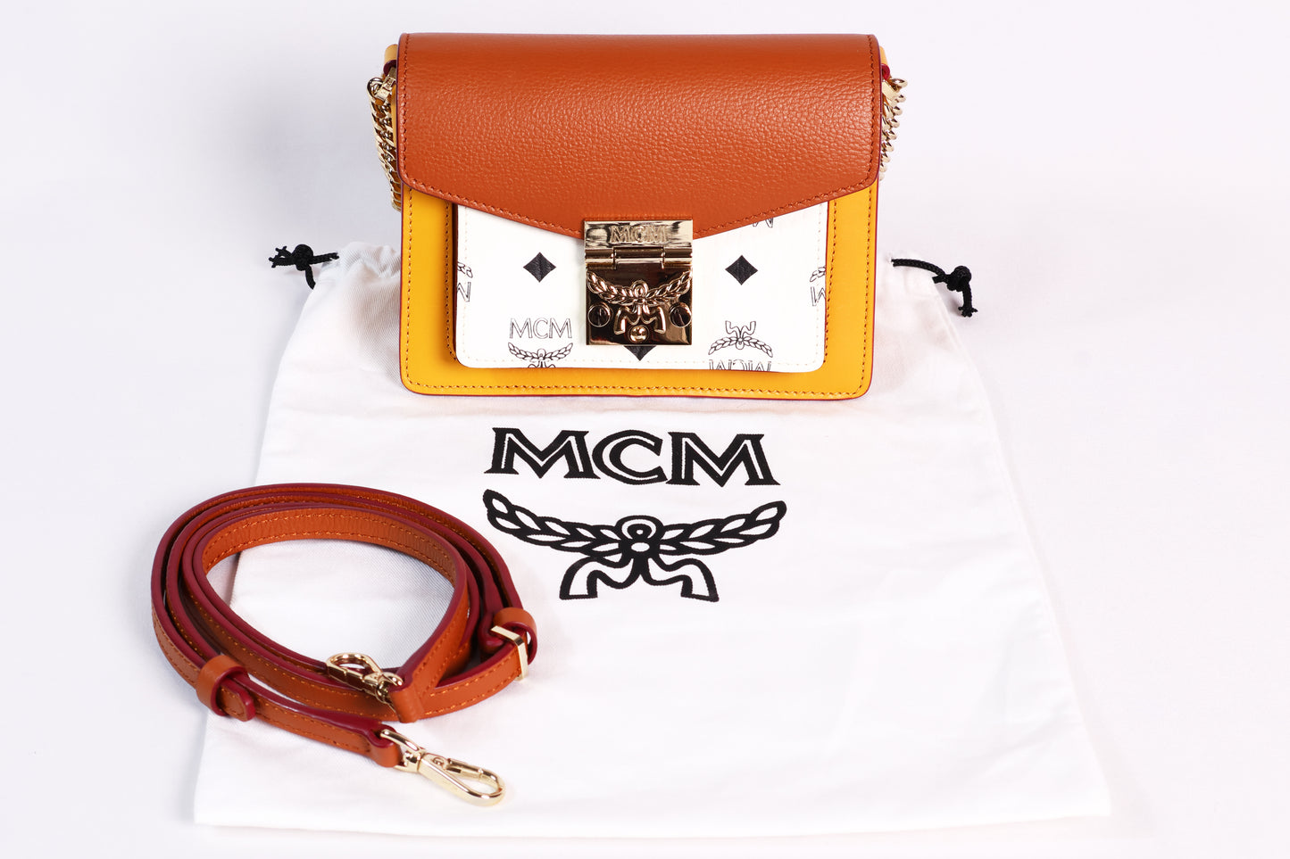 حقيبة MCM Mini Flap ثنائية الاتجاه - ثلاثية الألوان