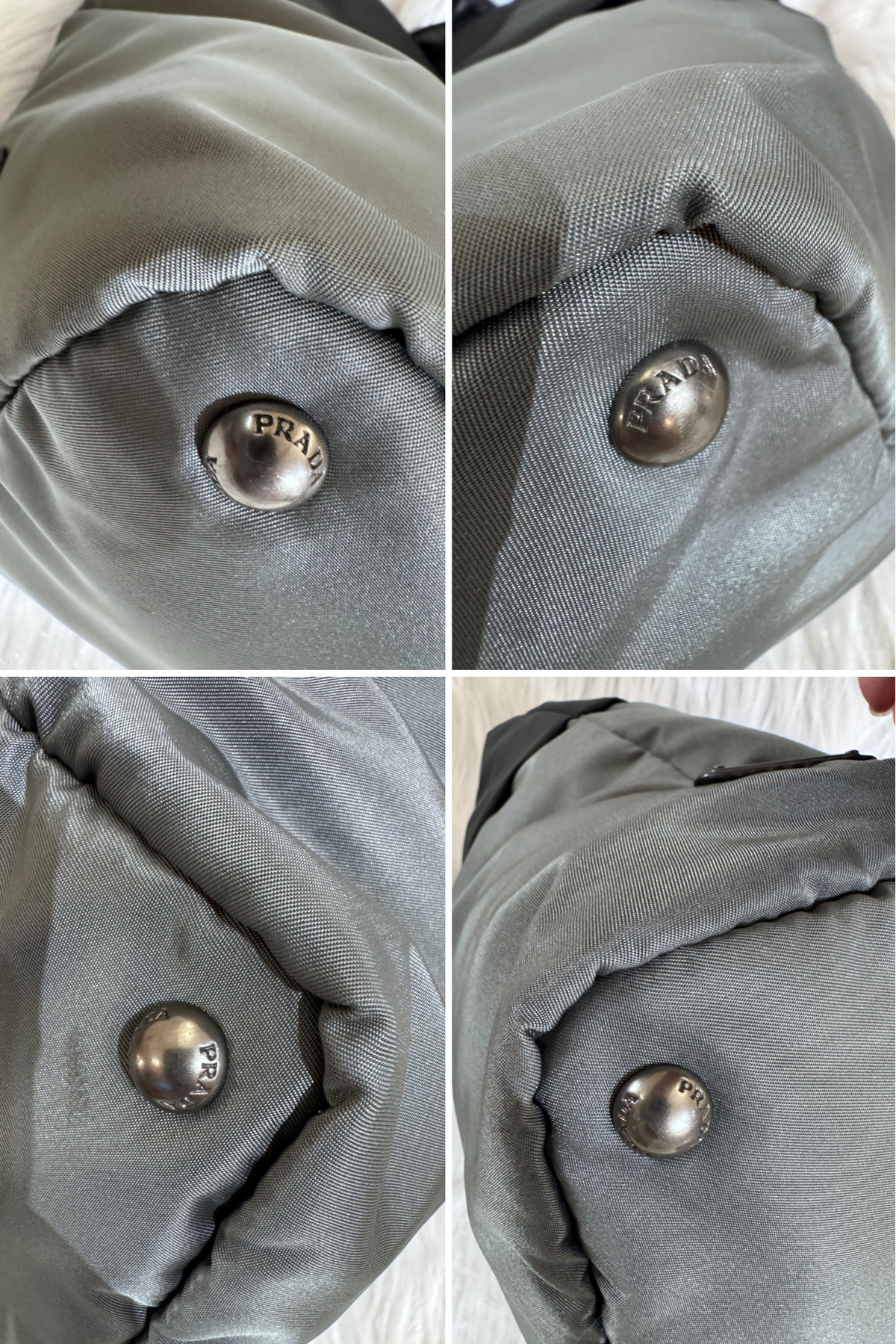 Prada Nylon Two Way Black & Gray Bag