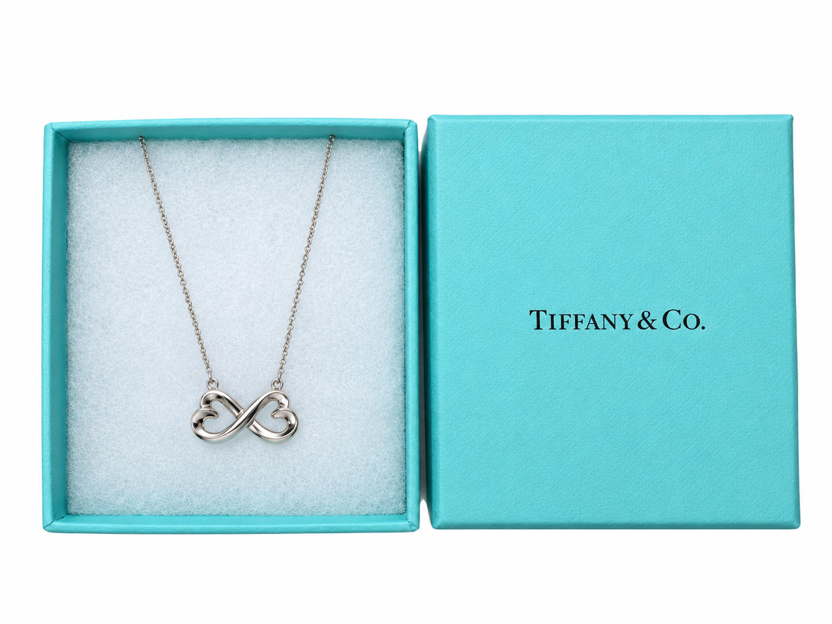 Tiffany & Co. Double Heart Infinity Necklace Paloma Picasso Silver