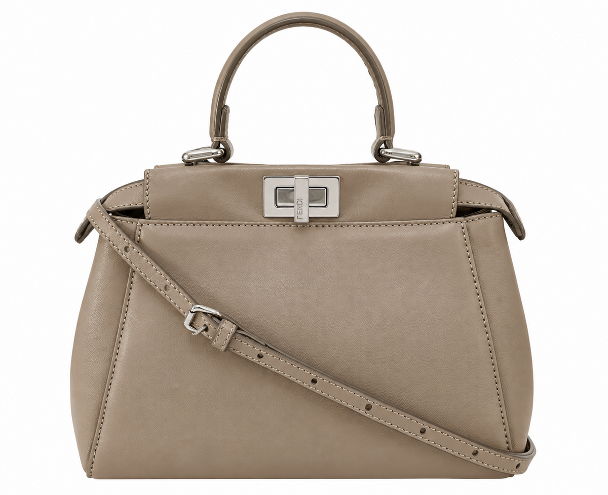Fendi Peekaboo Mini Taupe Beige