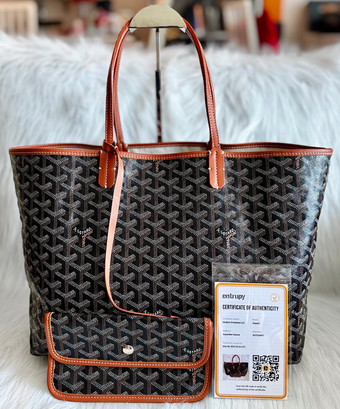 Goyard Saint Louis PM Tote Bag -Black & Tan