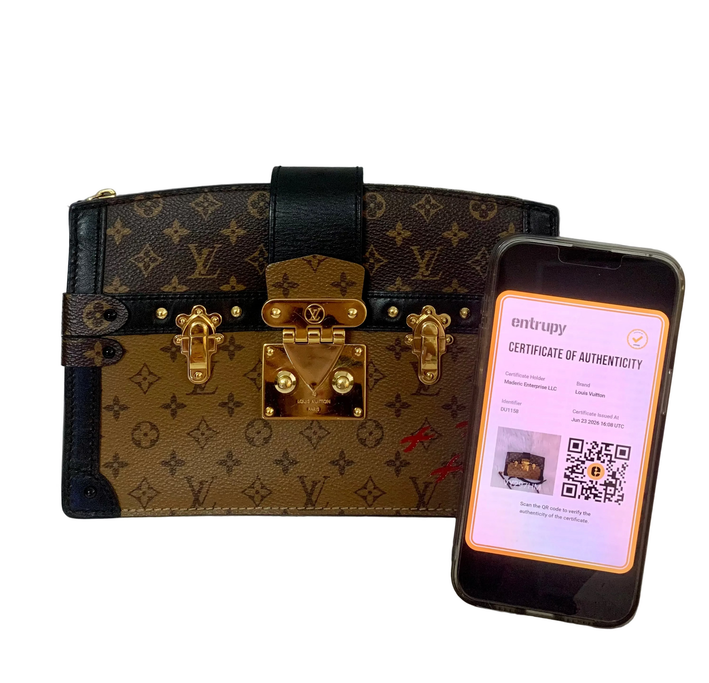 Louis Vuitton Monogram Reverse Trunk Clutch