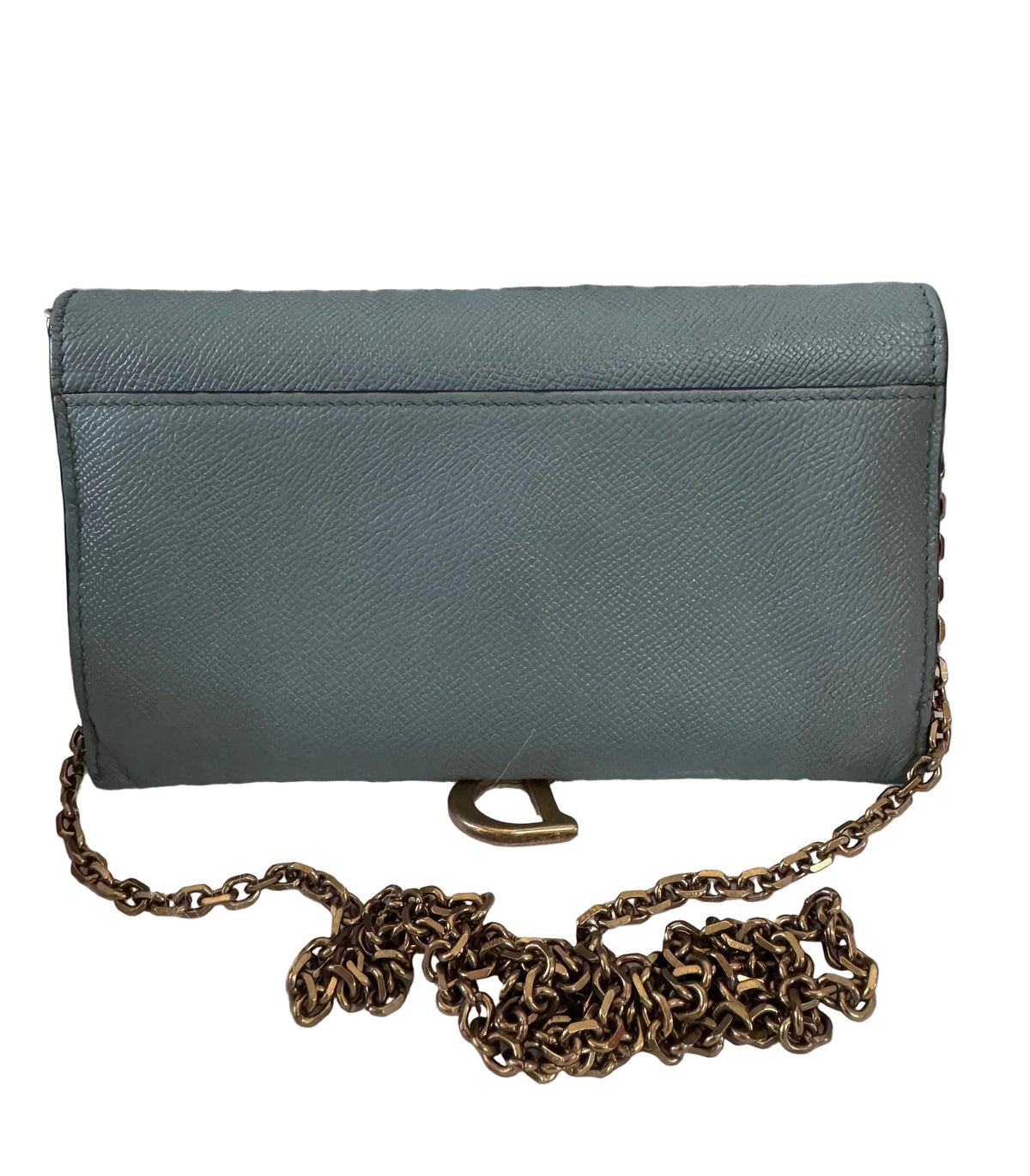 Christian Dior Saddle Sage Green Wallet on Chain