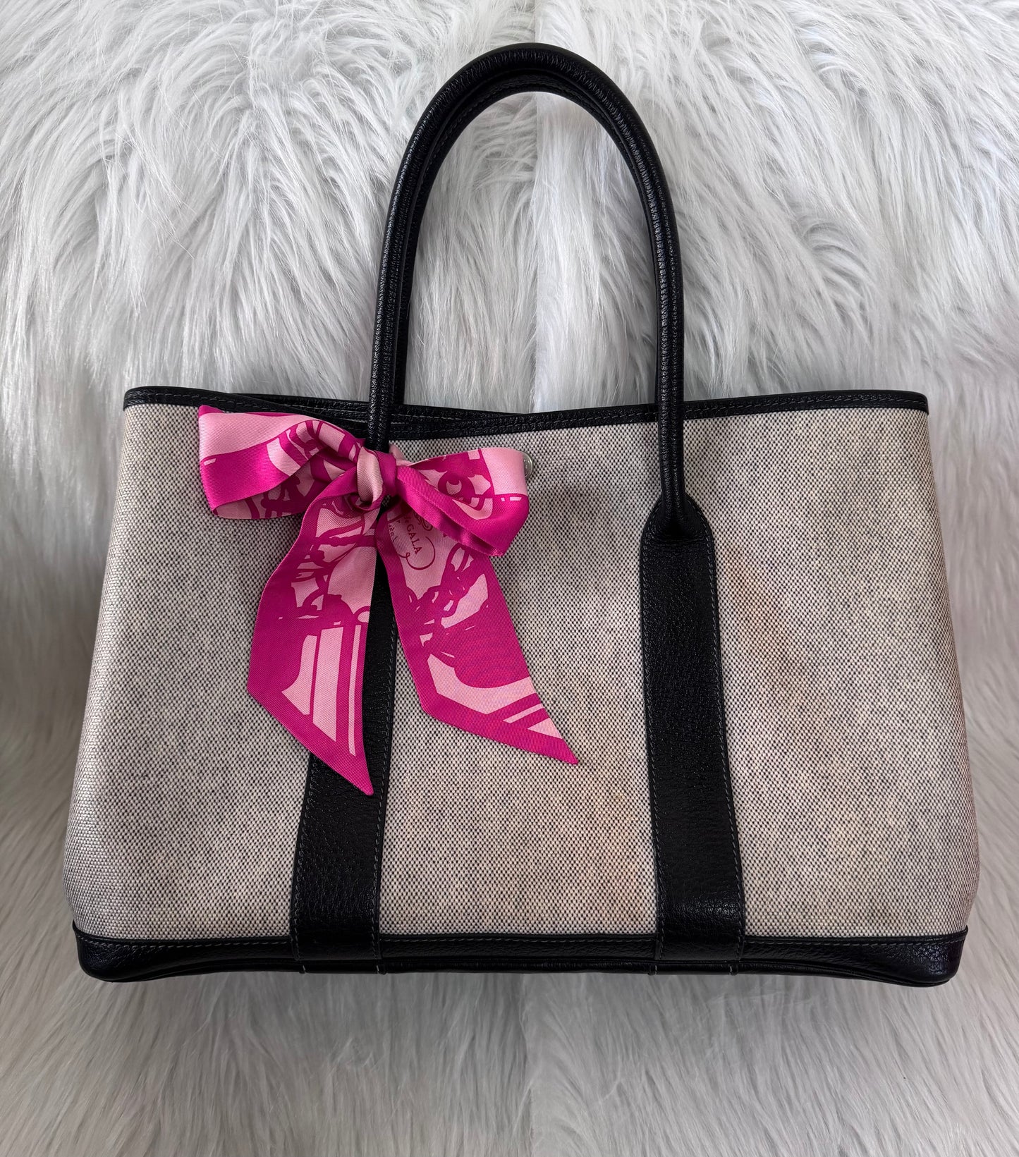 Hermes Toile Negonda Garden Party 36 MM Tote