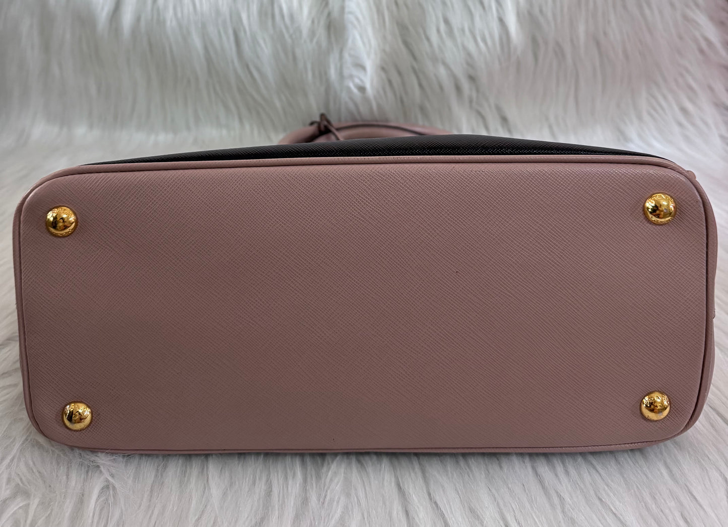 Prada Galleria Medium Black & Pink Saffiano Two way Bag