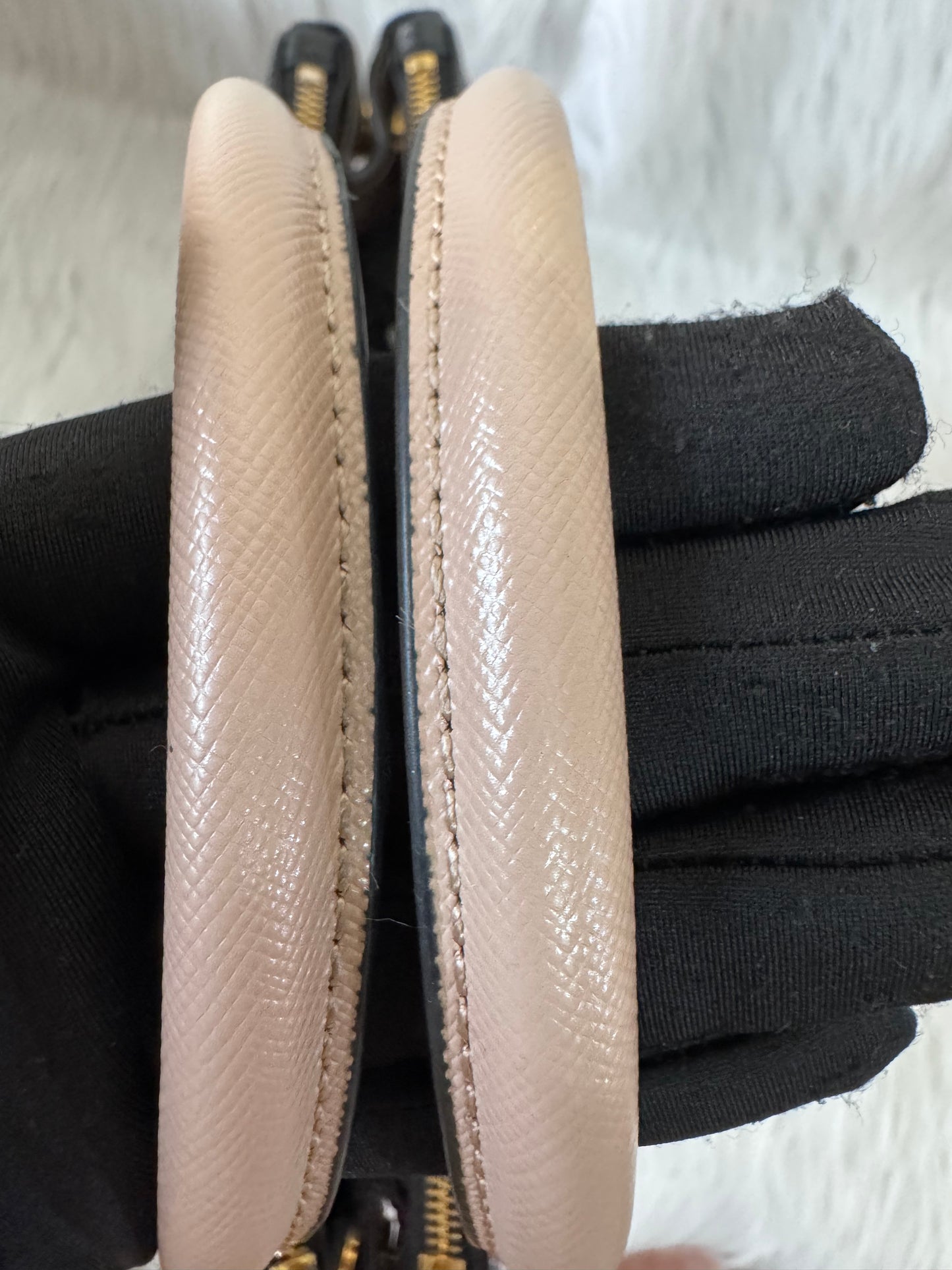Prada Galleria Medium Black & Pink Saffiano Two way Bag