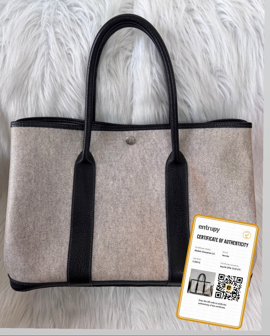 Hermes Toile Negonda Garden Party 36 MM Tote