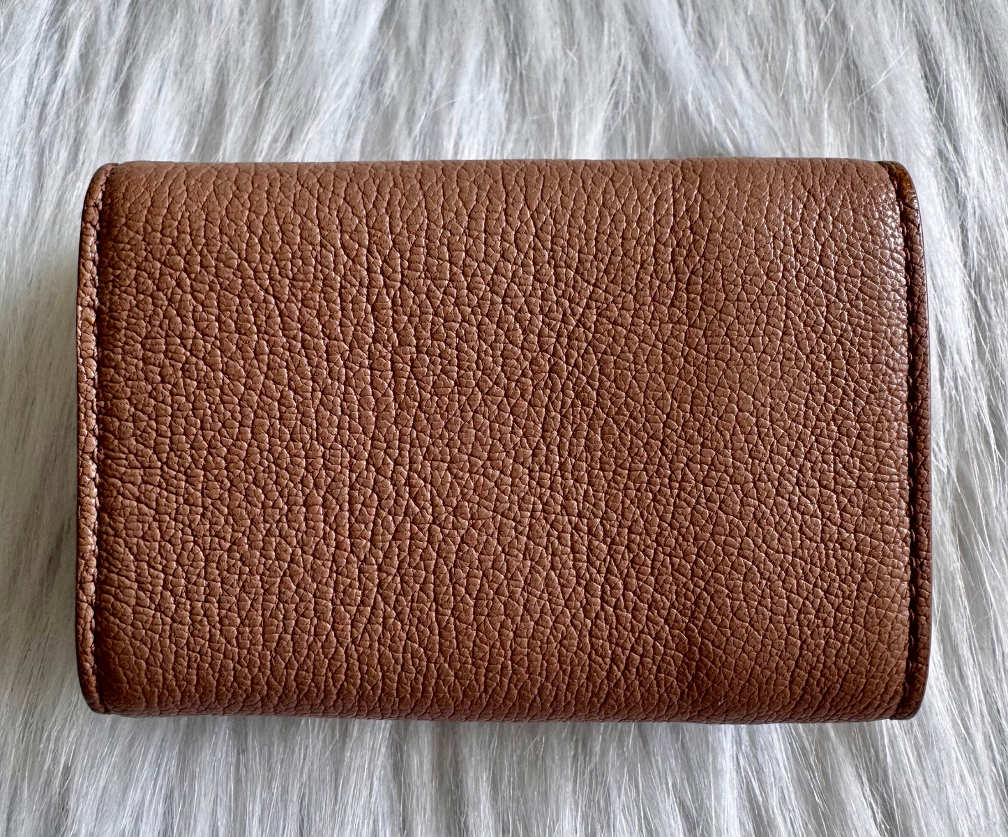 Balenciaga Le City leather mini wallet-beige