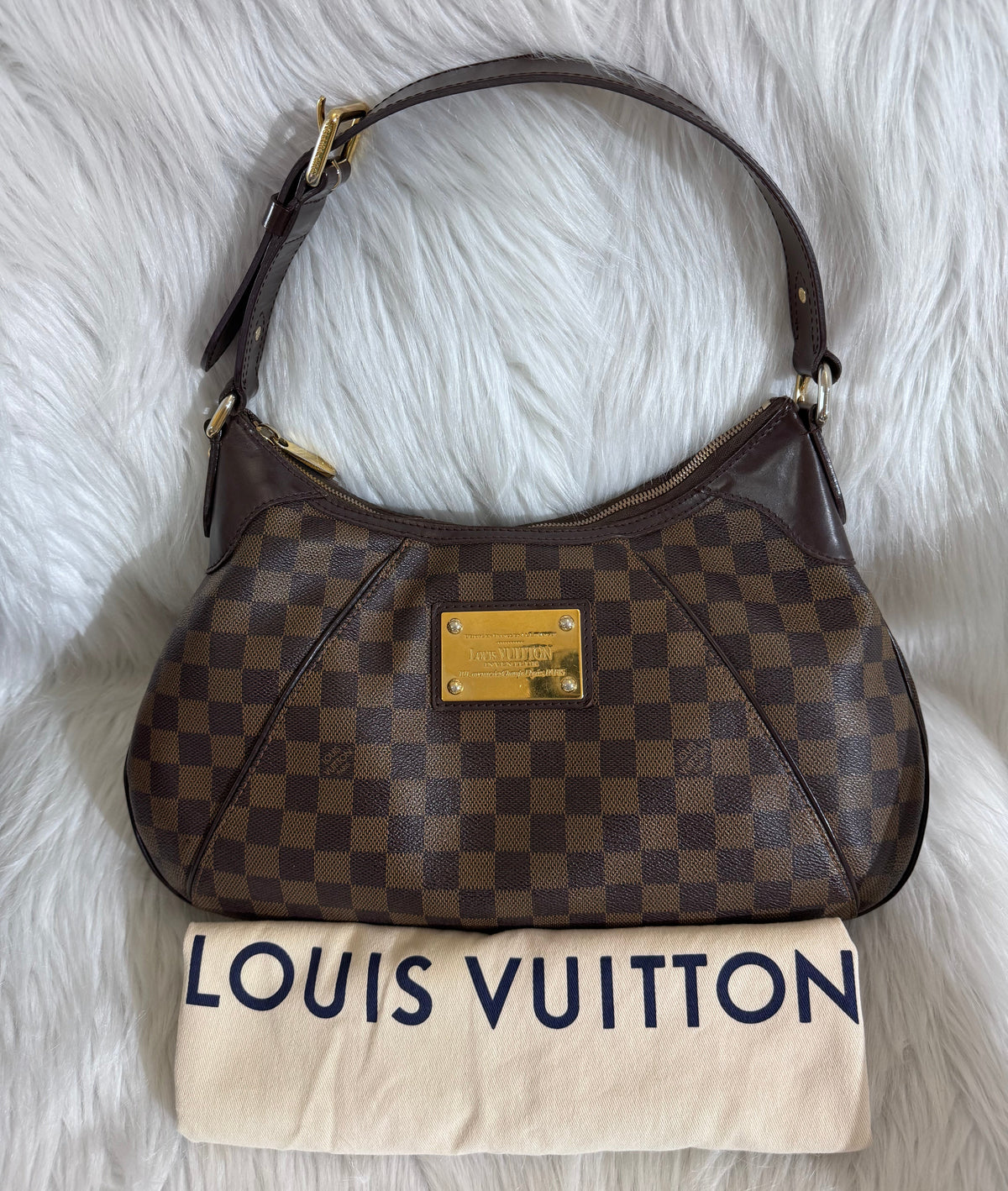 Louis Vuitton Damier Ebene Thames GM Shoulder Bag