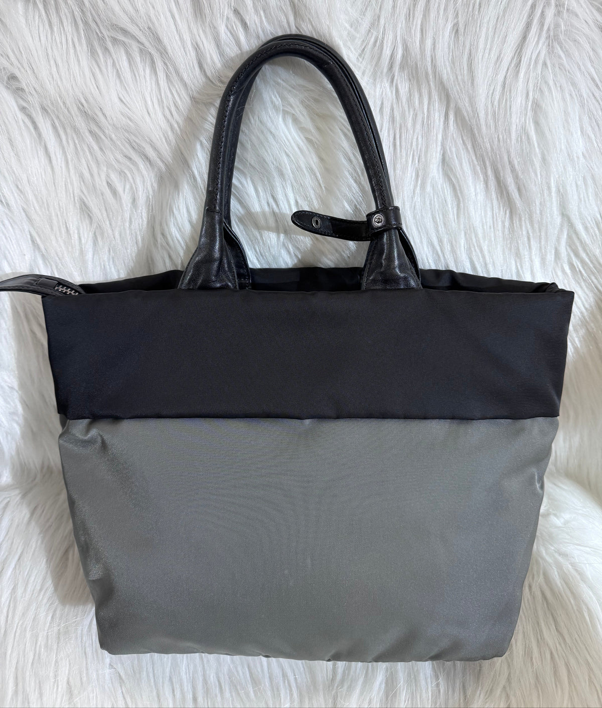 Prada Nylon Two Way Black & Gray Bag