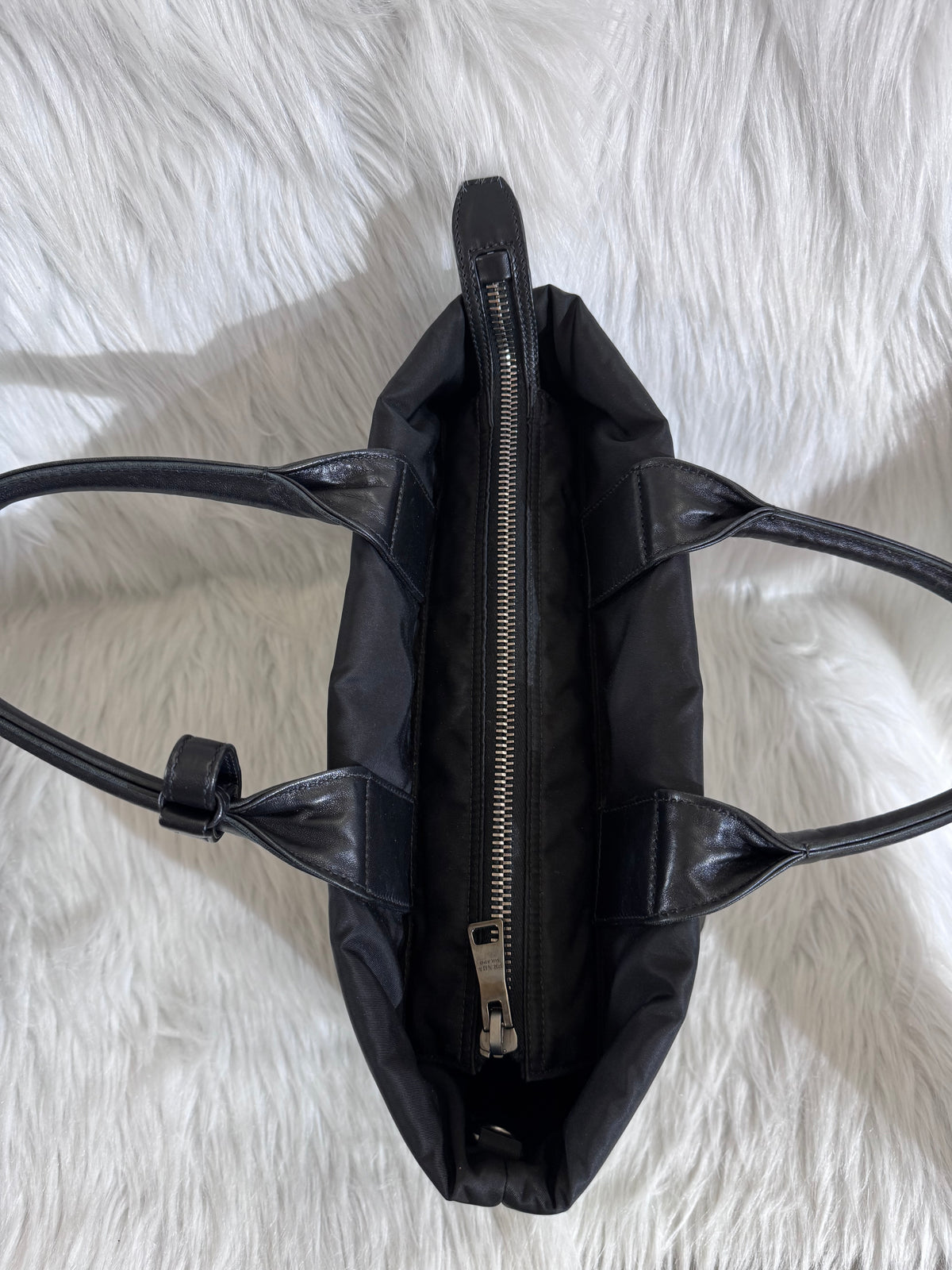 Prada Nylon Two Way Black & Gray Bag