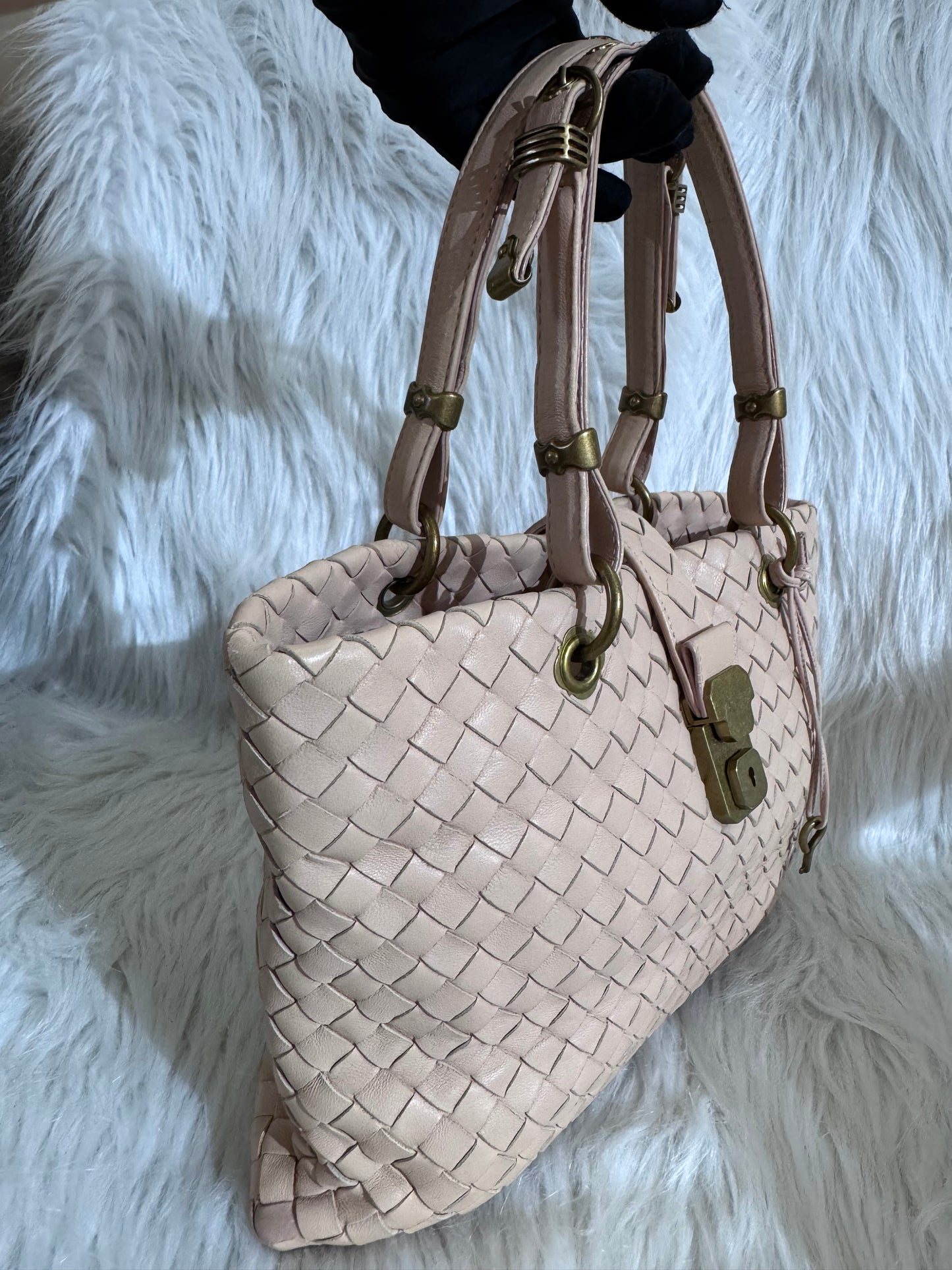 Bottega Veneta Capri Intrecciato Tote Small