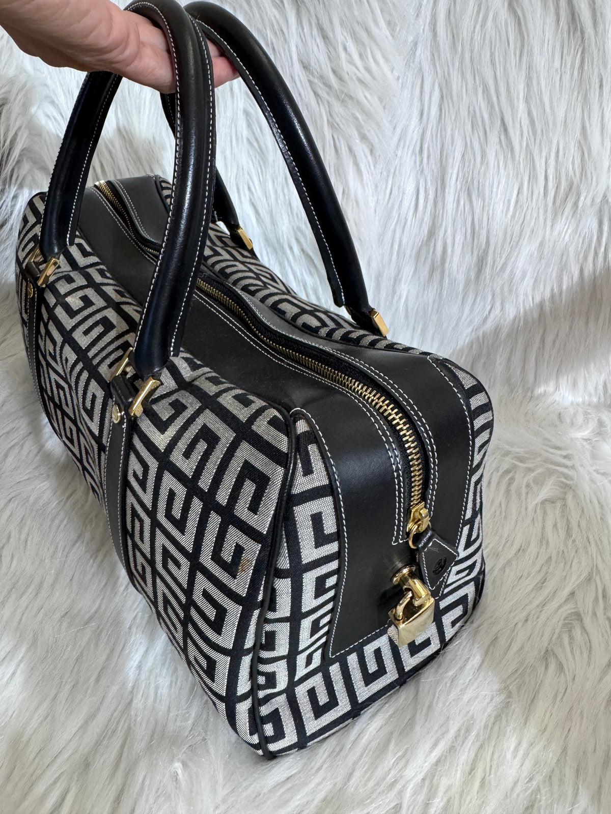 Givenchy 4G Monogram Boston bag Black & Gray