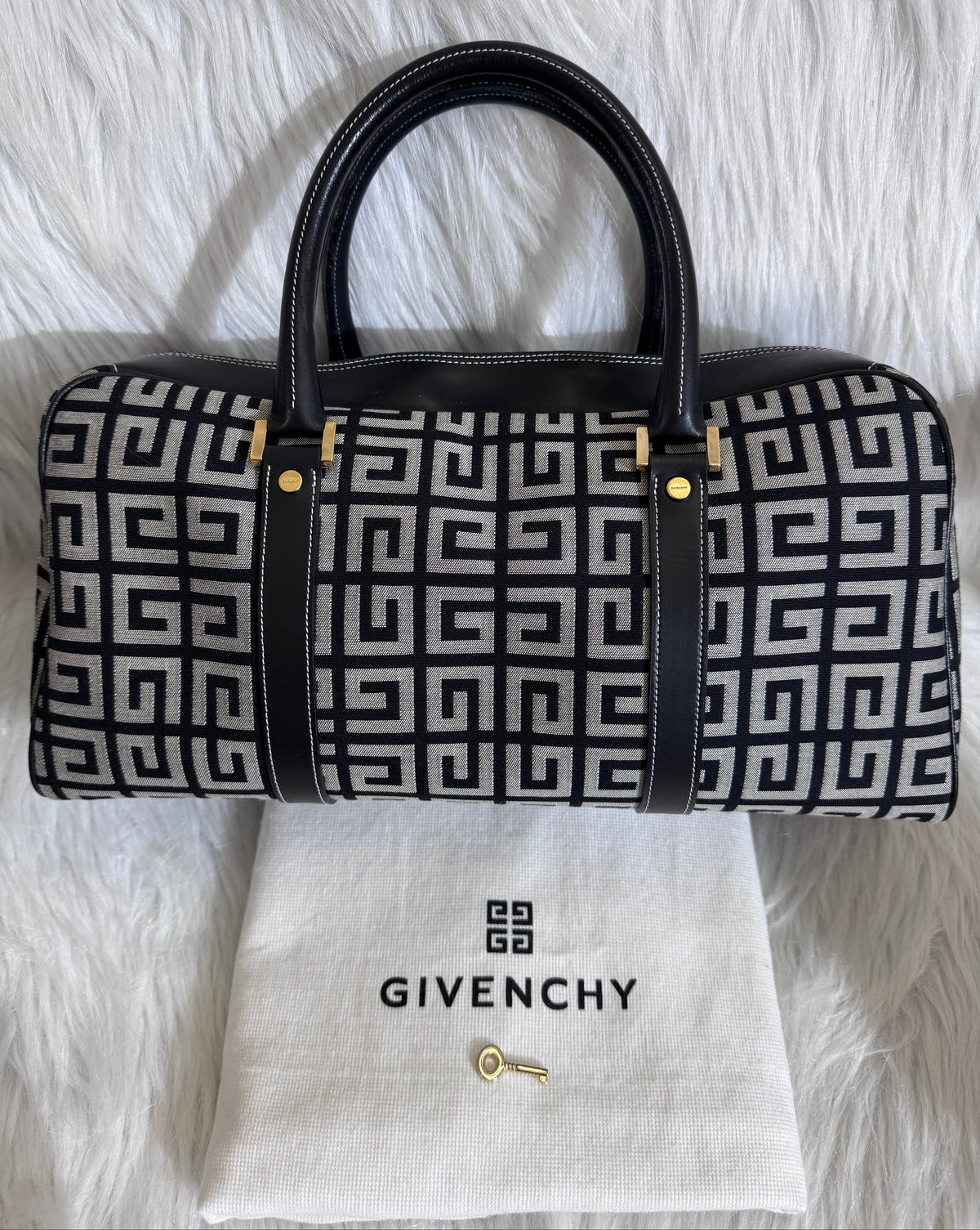 Givenchy 4G Monogram Boston bag Black & Gray