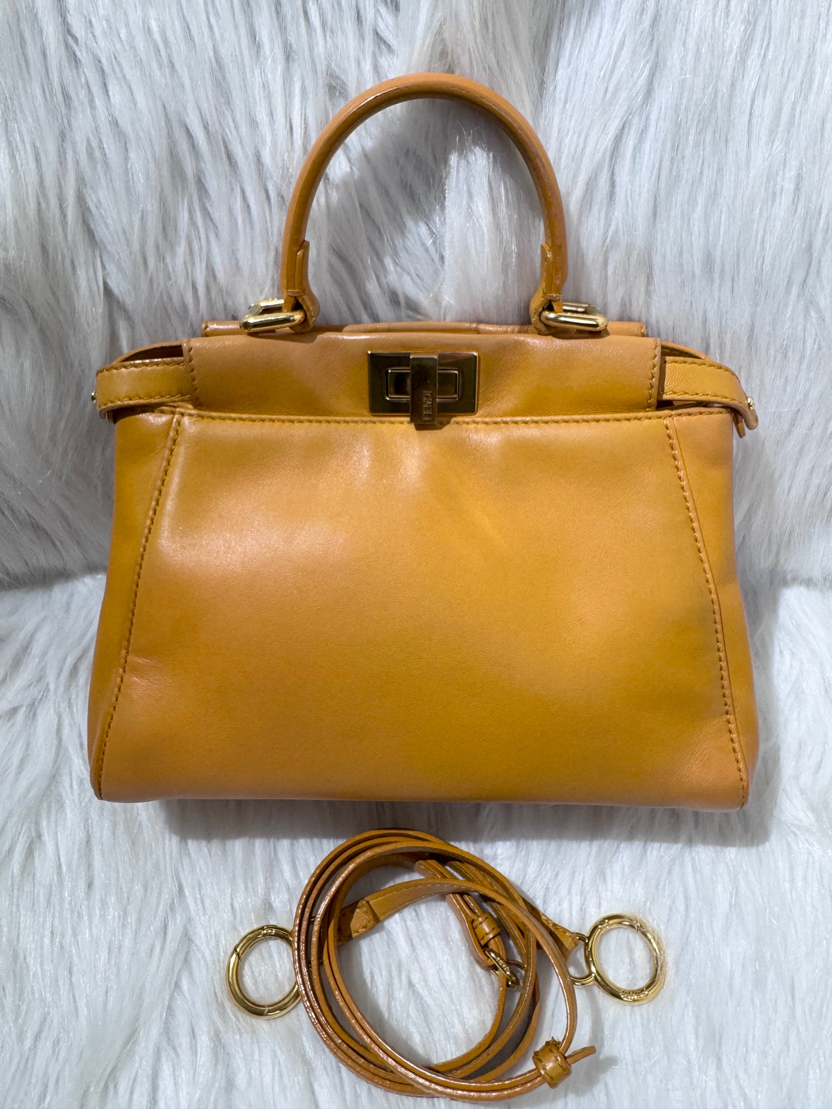 Fendi Peekaboo Mini Mustard