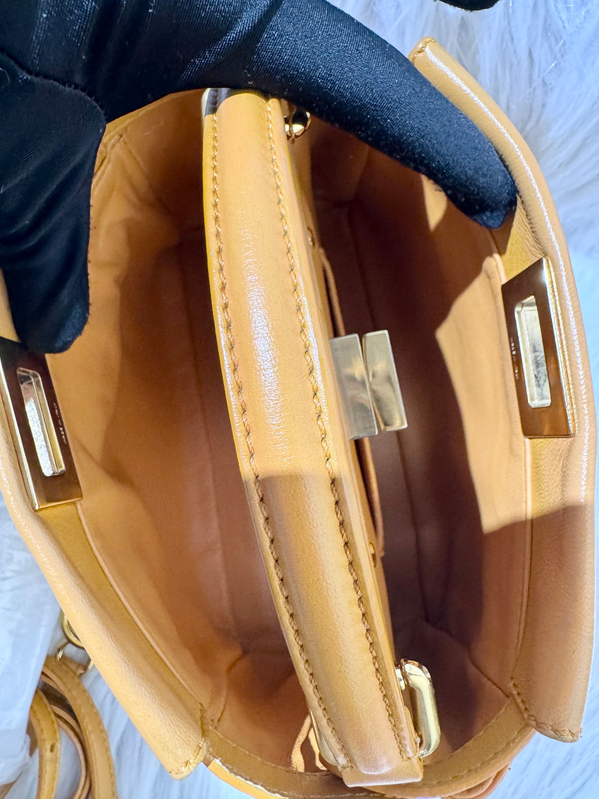 Fendi Peekaboo Mini Mustard