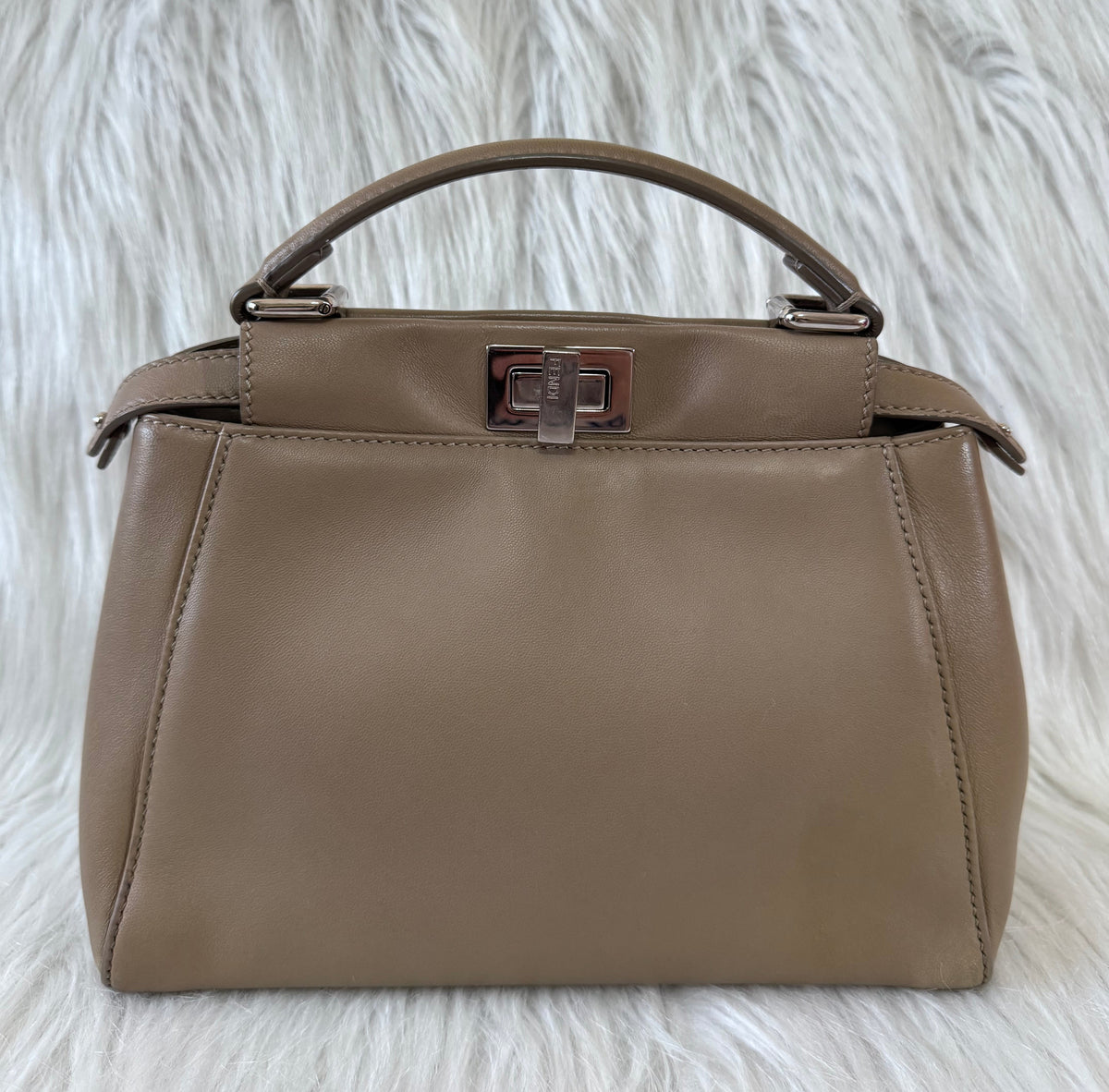 Fendi Peekaboo Mini Taupe Beige