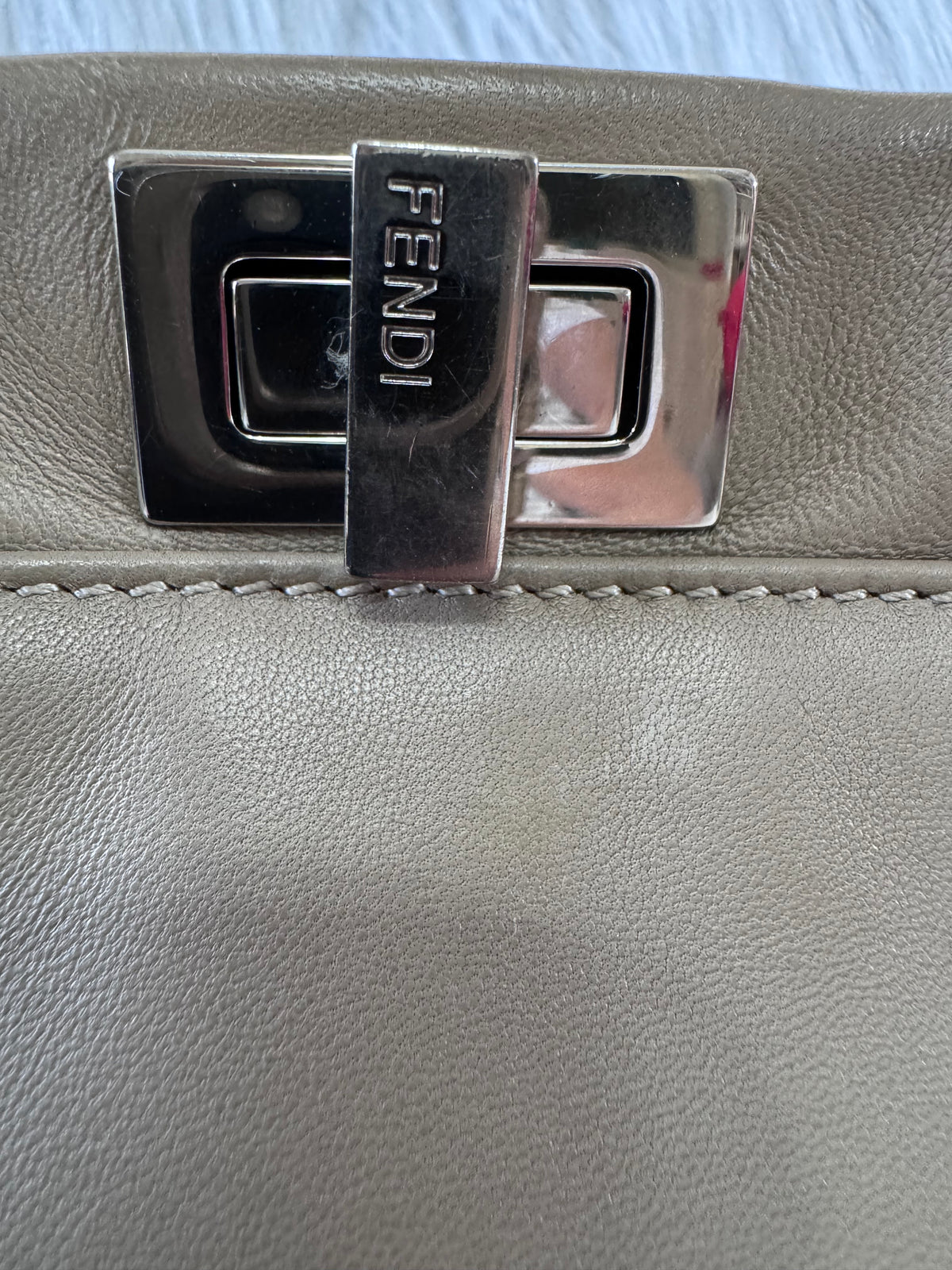 Fendi Peekaboo Mini Taupe Beige