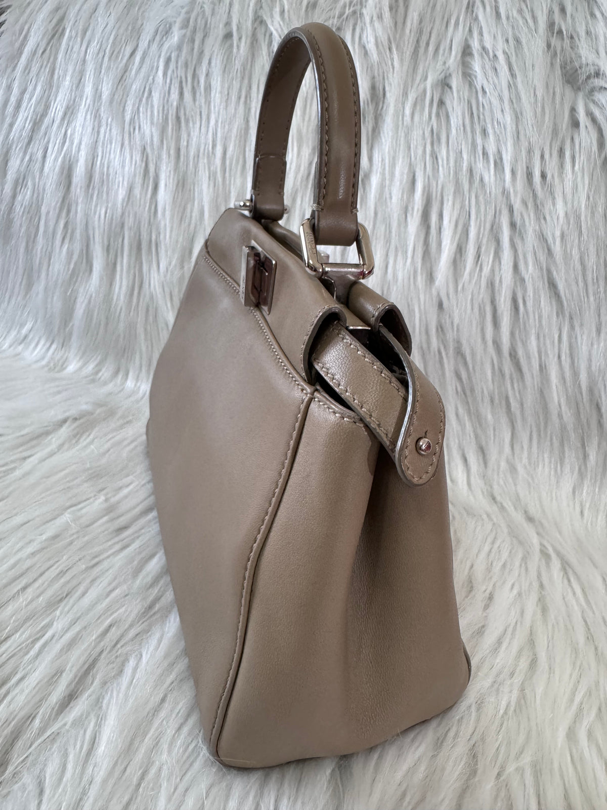 Fendi Peekaboo Mini Taupe Beige