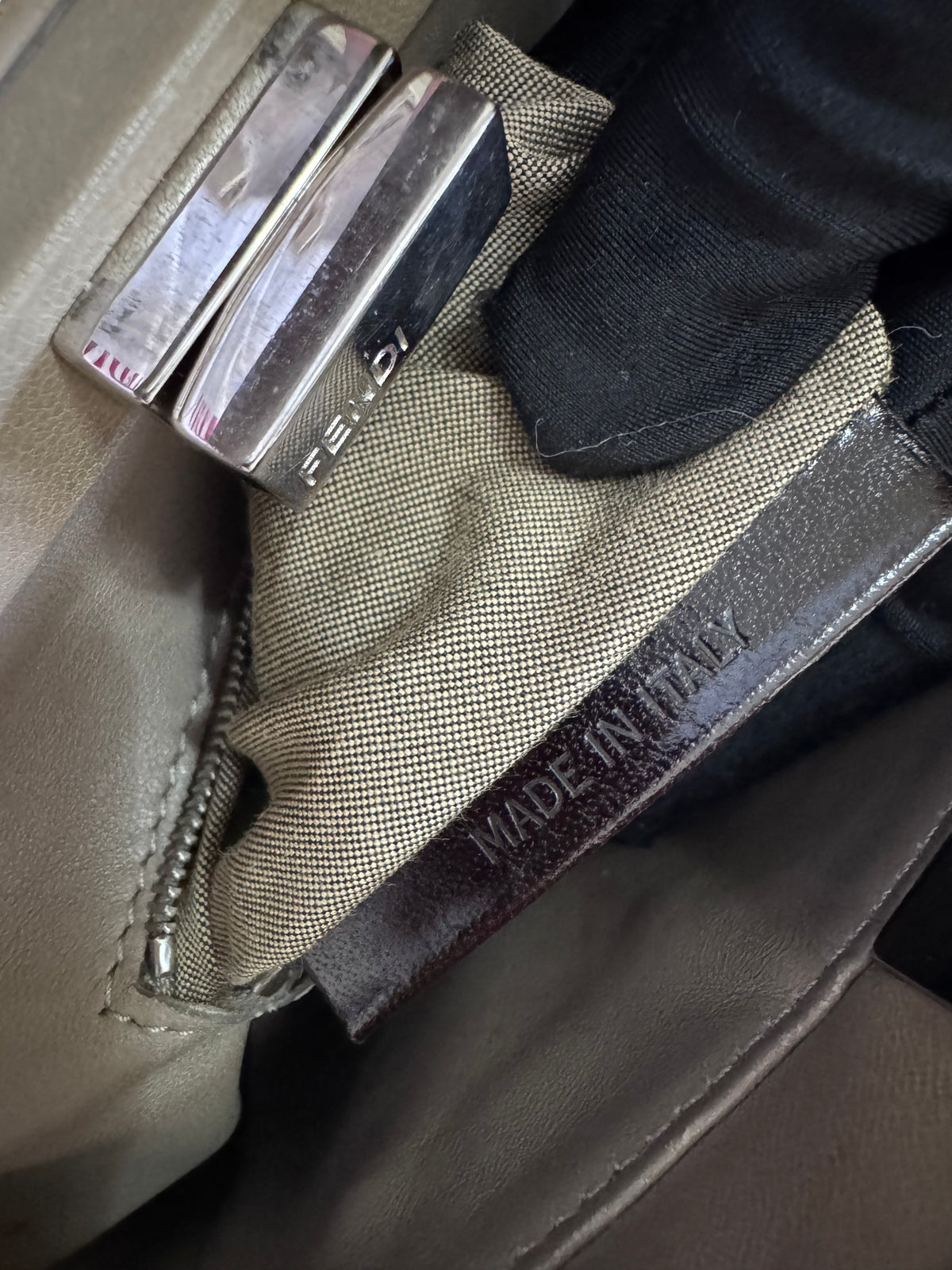 Fendi Peekaboo Mini Taupe Beige
