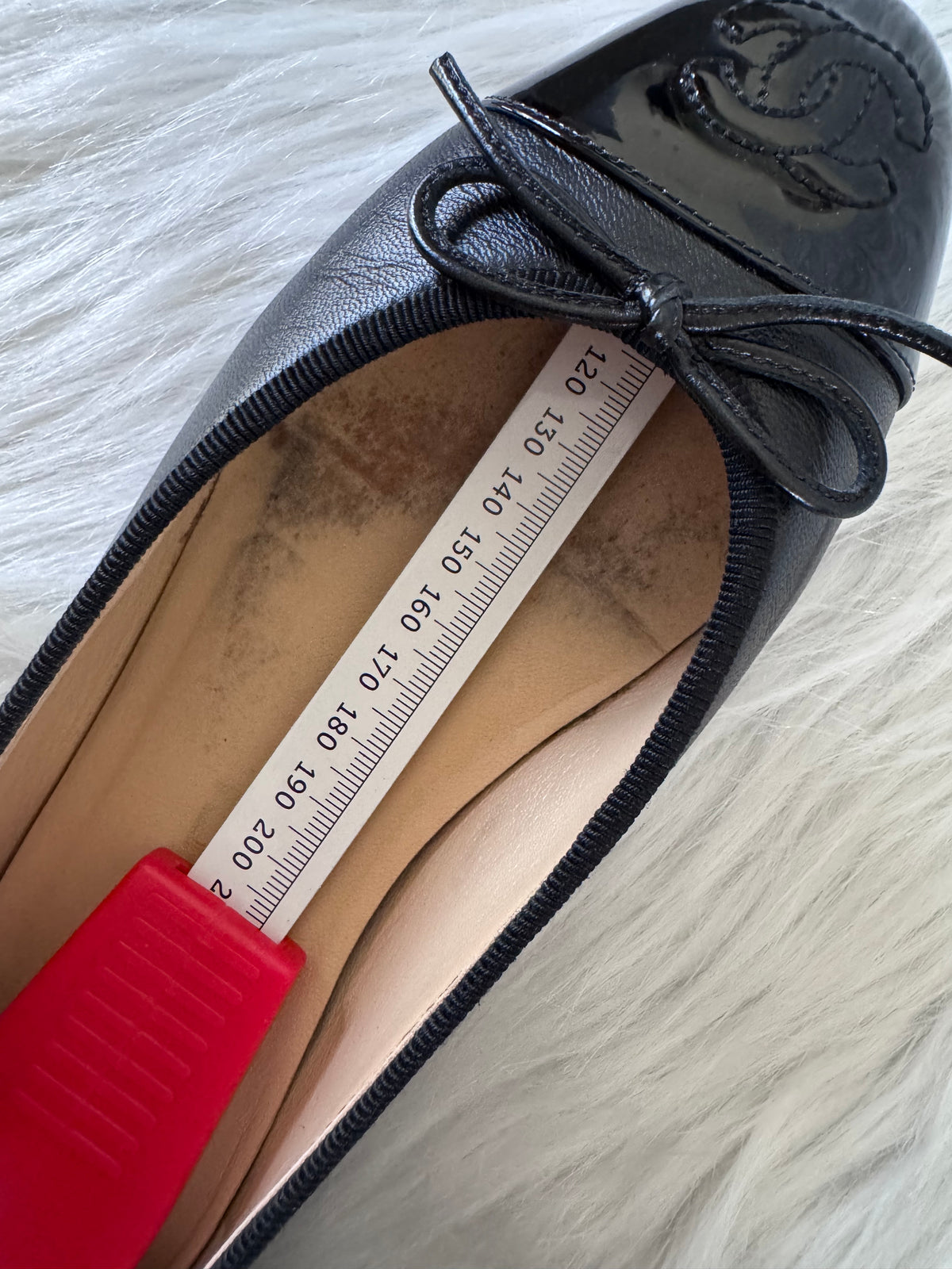 Chanel Classic Cap Toe Ballerina Flat Black size 34C