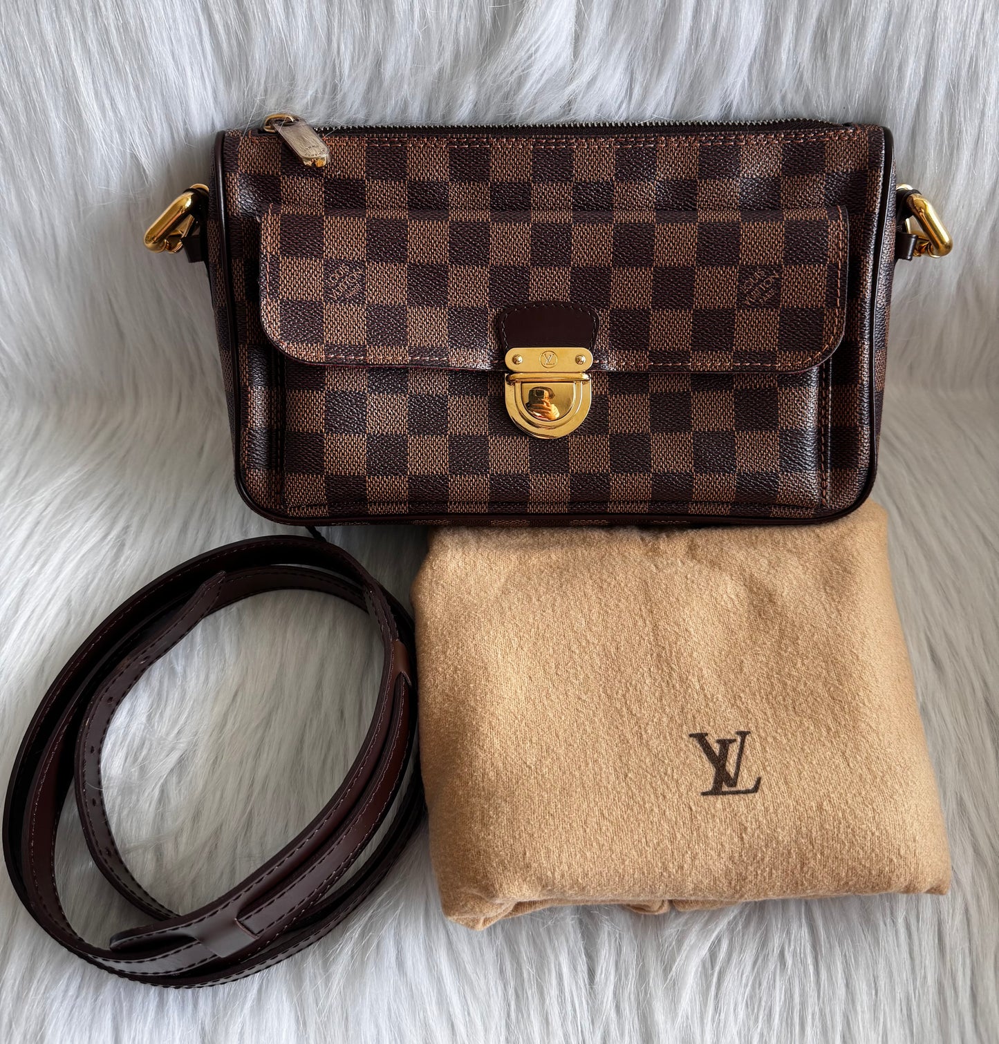 Louis Vuitton Damier Ebene Ravello GM Shoulder Bag